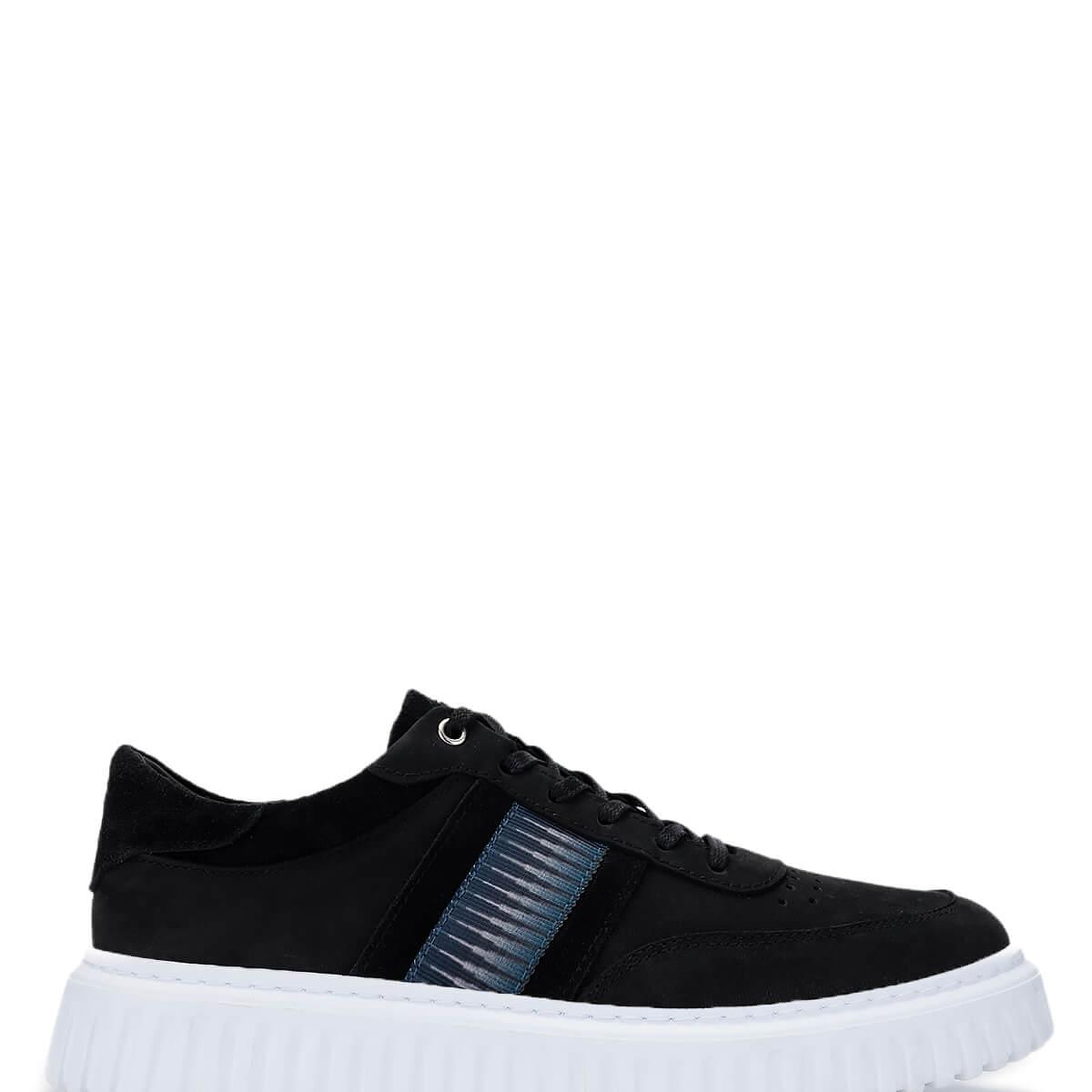 Tamer Tanca Erkek Hakiki Deri Siyah Nubuk Sneakers & Spor Ayakkabı