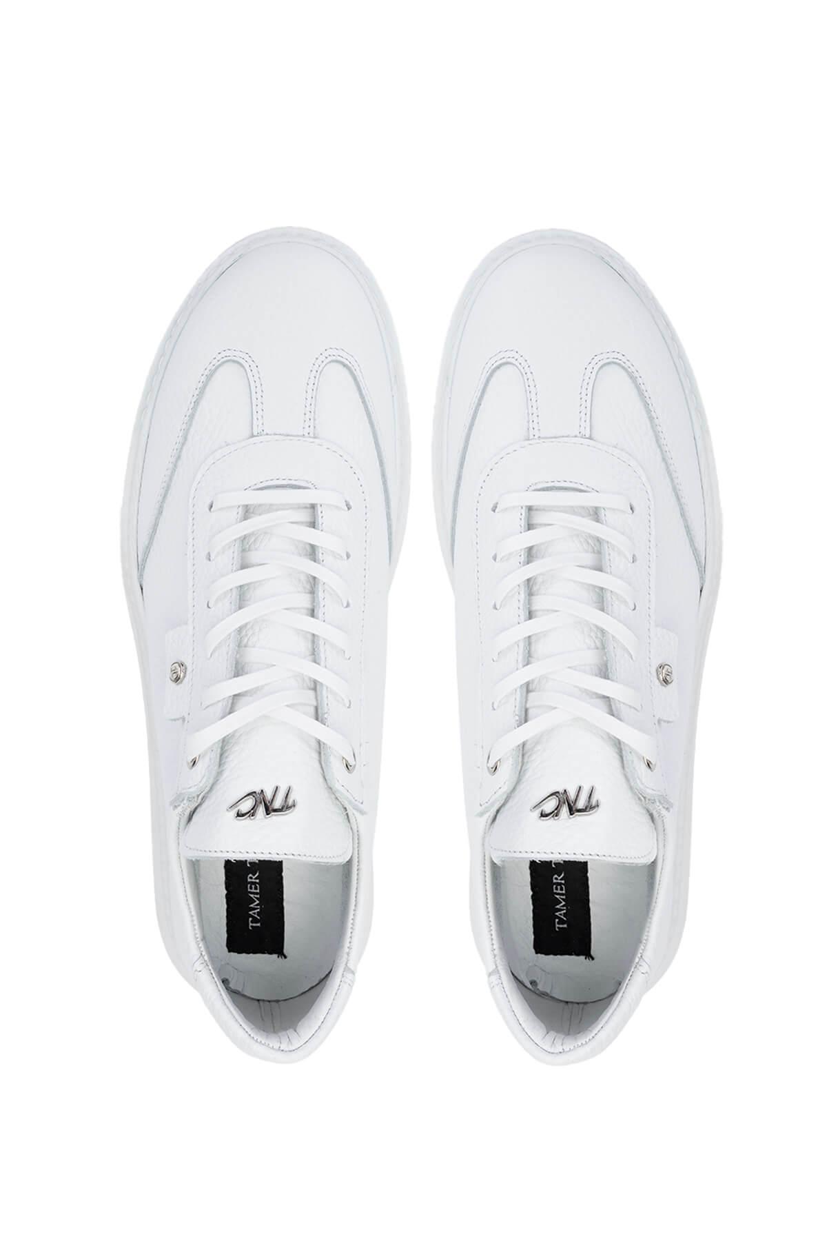 Tamer Tanca Erkek Hakiki Deri Beyaz Sneakers & Spor Ayakkabı