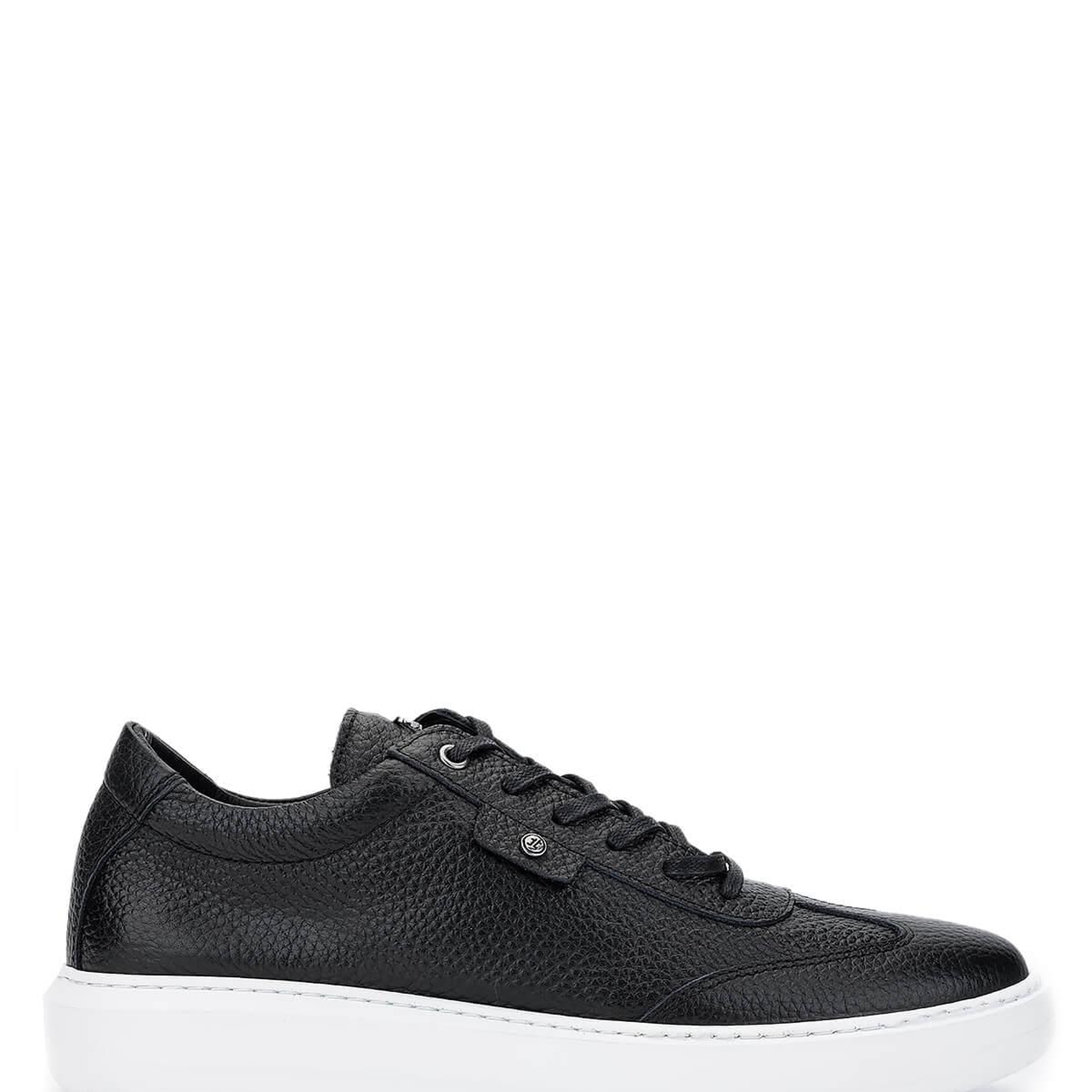 Tamer Tanca Erkek Hakiki Deri Siyah Floter Sneakers & Spor Ayakkabı