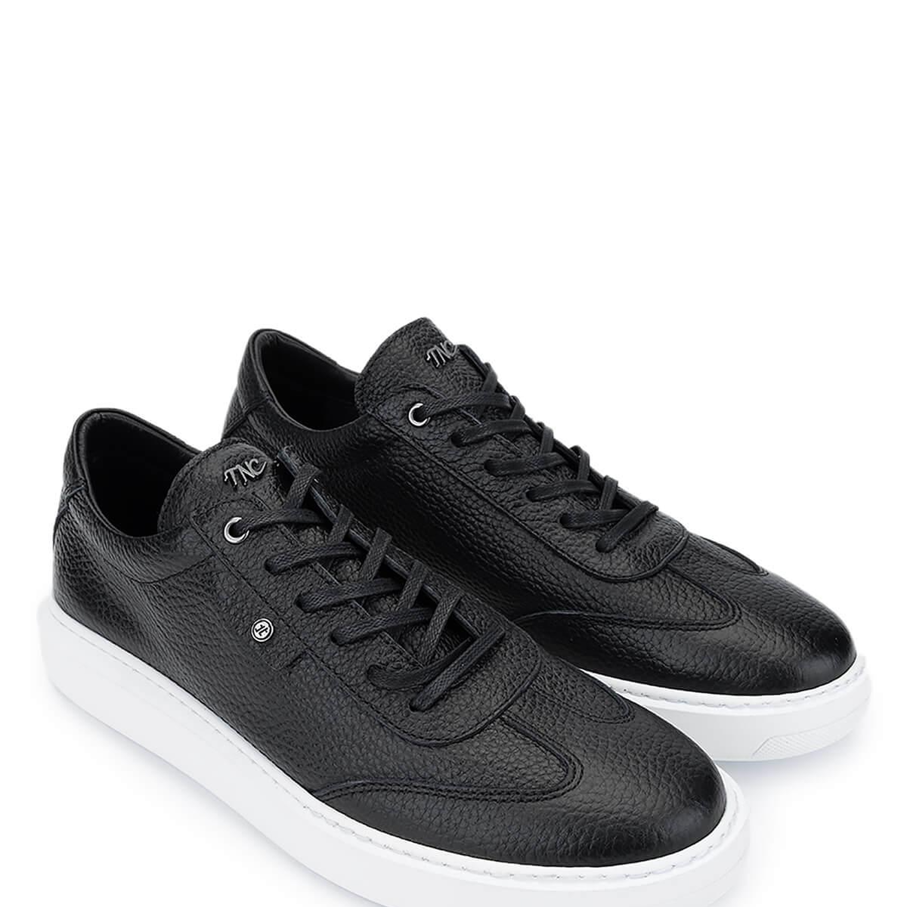 Tamer Tanca Erkek Hakiki Deri Siyah Floter Sneakers & Spor Ayakkabı