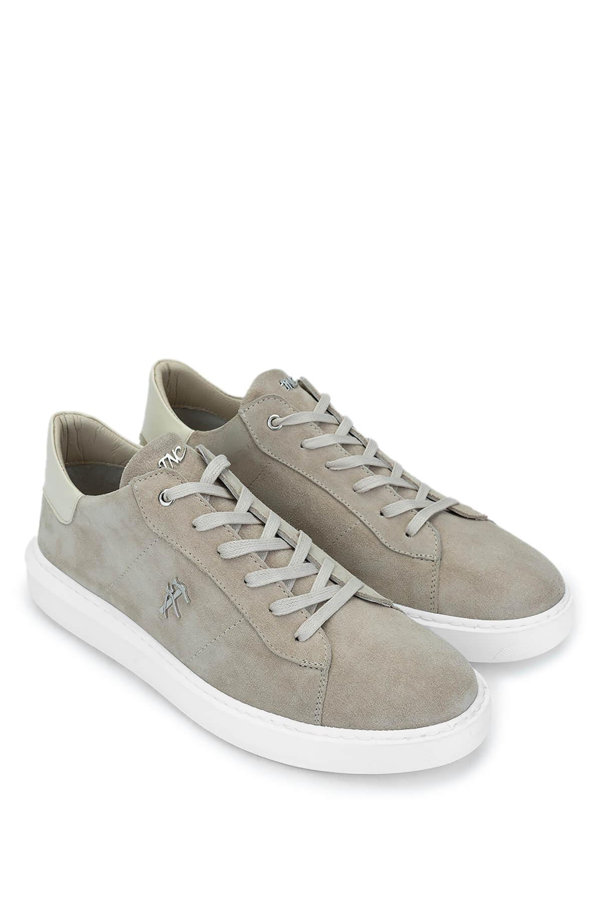 Tamer Tanca Erkek Hakiki Deri Bej Süet Sneakers & Spor Ayakkabı