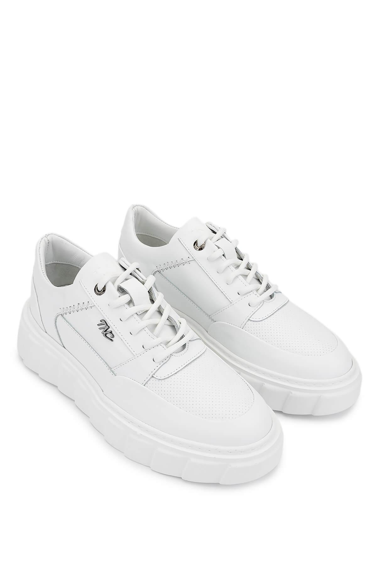 Tamer Tanca Erkek Hakiki Deri Beyaz Sneakers & Spor Ayakkabı