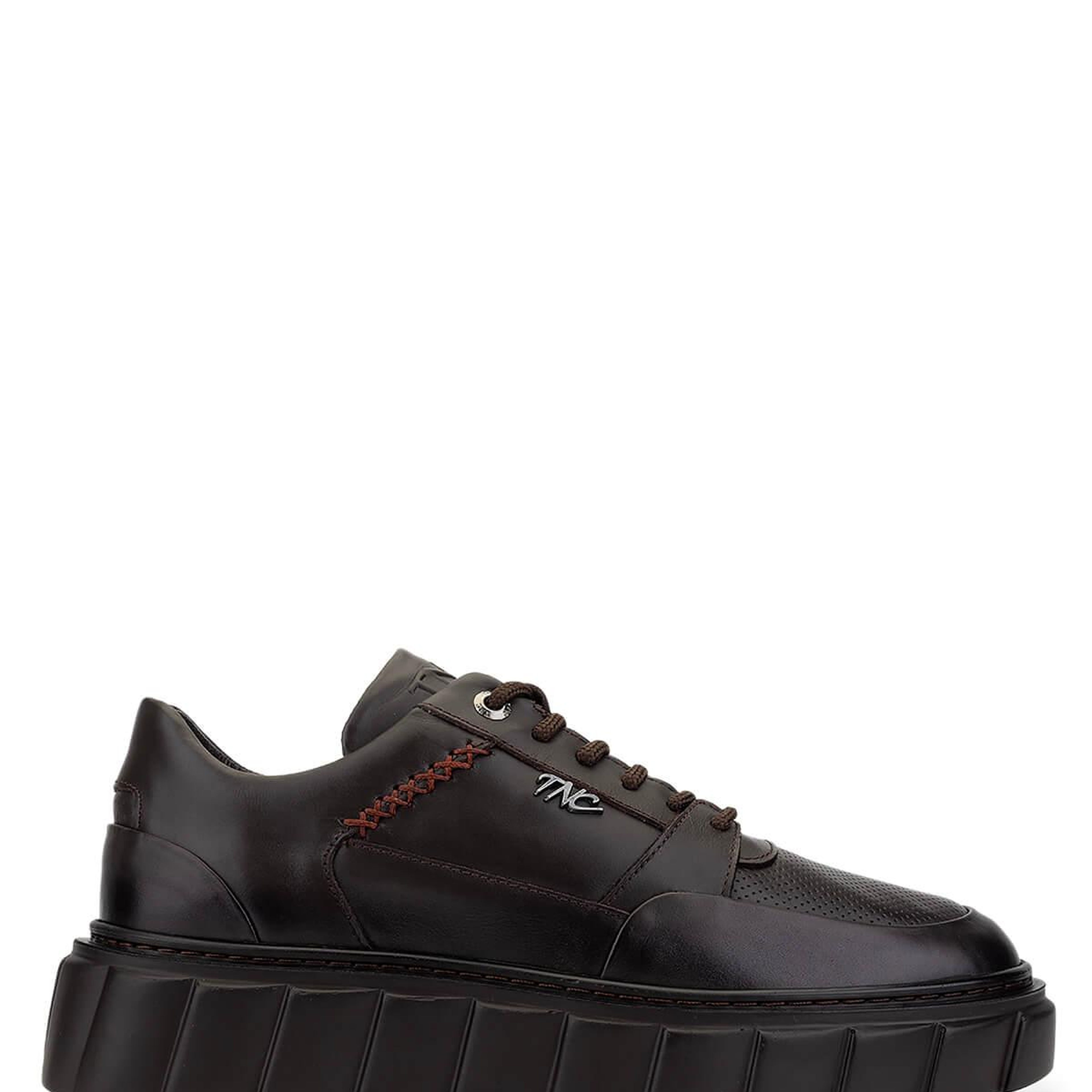 Tamer Tanca Erkek Hakiki Deri Kahverengi Sneakers & Spor Ayakkabı