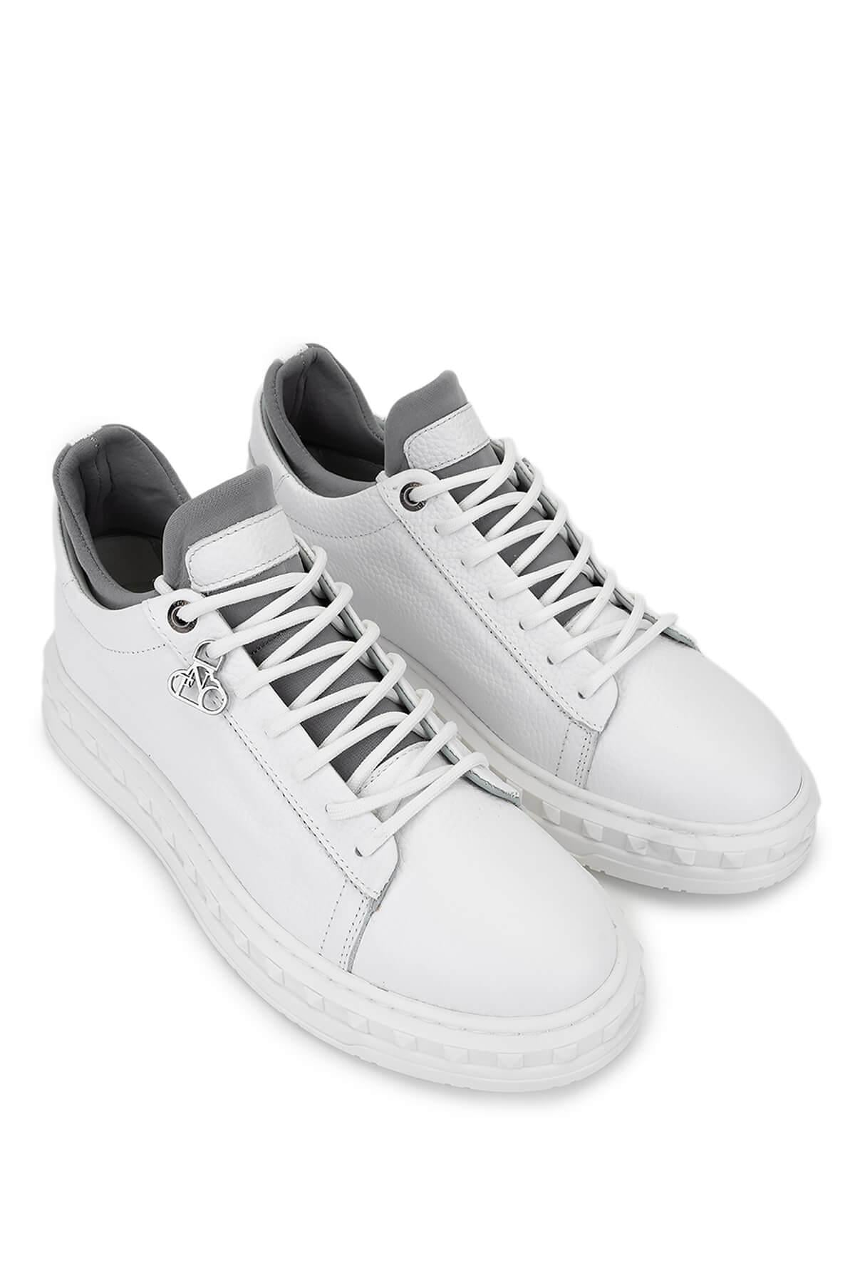 Tamer Tanca Erkek Beyaz Deri Sneakers & Spor Ayakkabı
