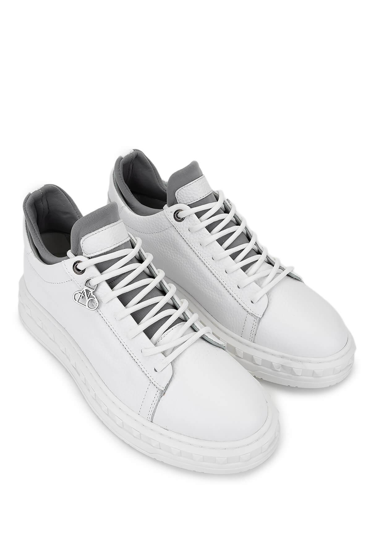 Tamer Tanca Erkek Beyaz Deri Sneakers & Spor Ayakkabı