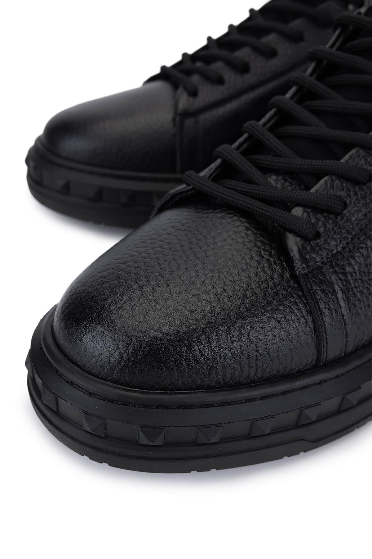 Tamer Tanca Erkek Siyah Deri Sneakers & Spor Ayakkabı