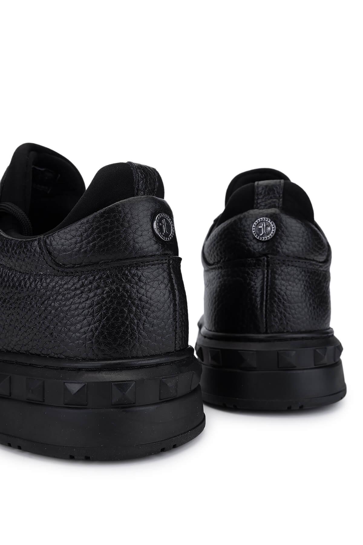 Tamer Tanca Erkek Siyah Deri Sneakers & Spor Ayakkabı