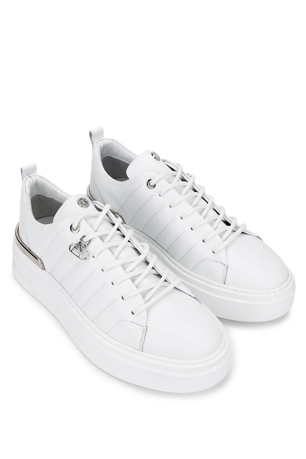 Tamer Tanca Erkek Hakiki Deri Beyaz Sneakers & Spor Ayakkabı