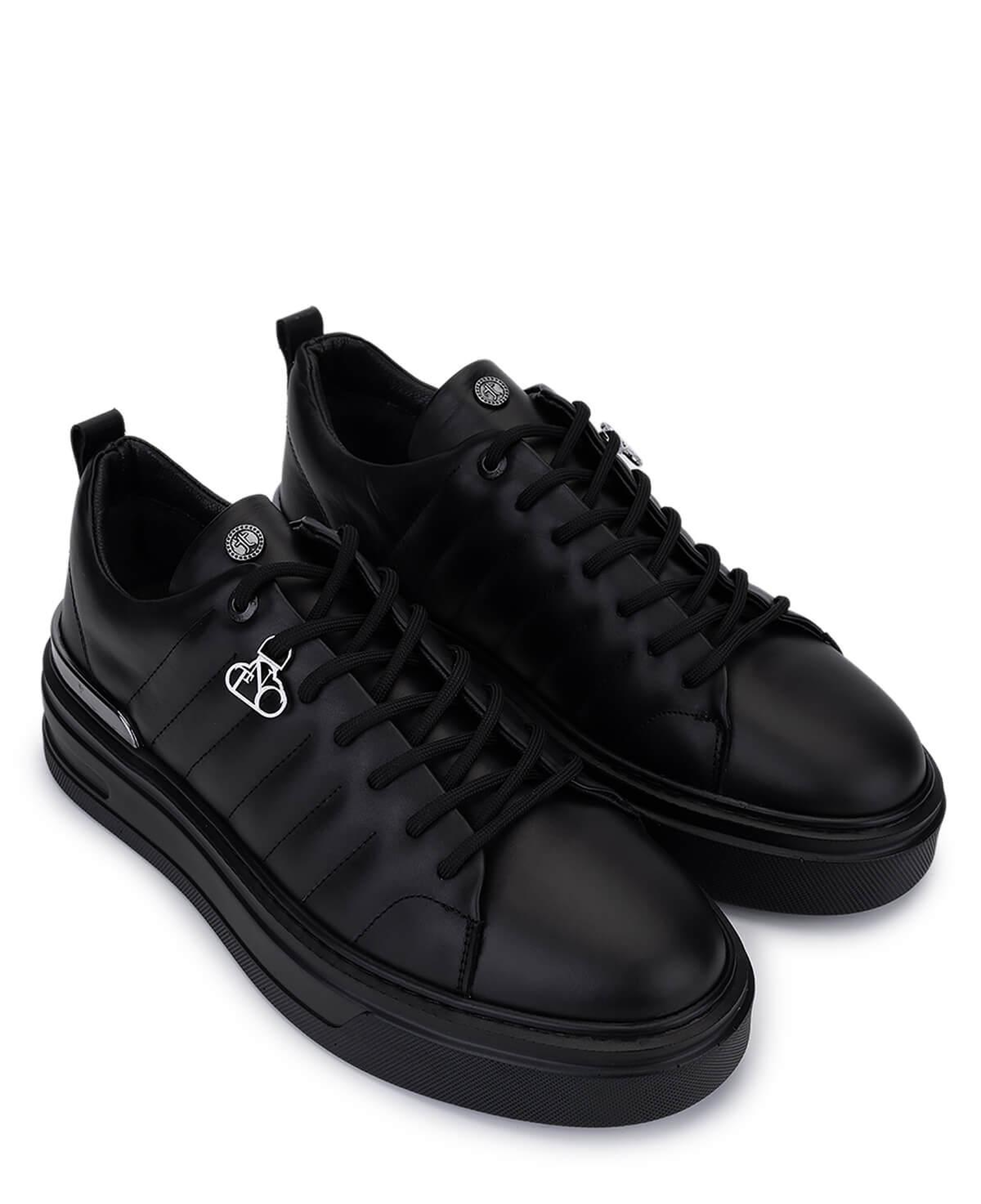 Tamer Tanca Erkek Hakiki Deri Siyah Deri Sneakers & Spor Ayakkabı