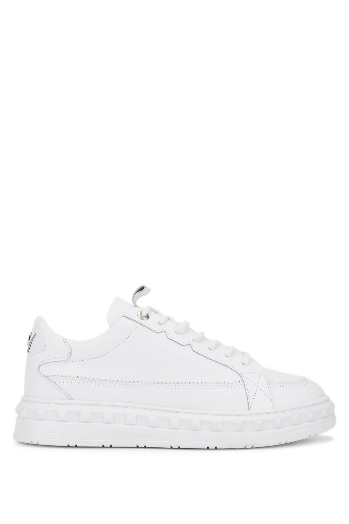 Tamer Tanca Erkek Hakiki Deri Beyaz Sneakers & Spor Ayakkabı