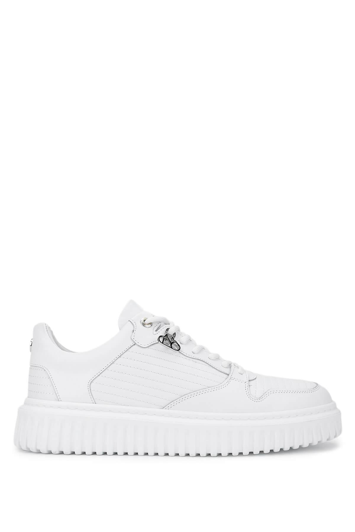 Tamer Tanca Erkek Hakiki Deri Beyaz Sneakers & Spor Ayakkabı