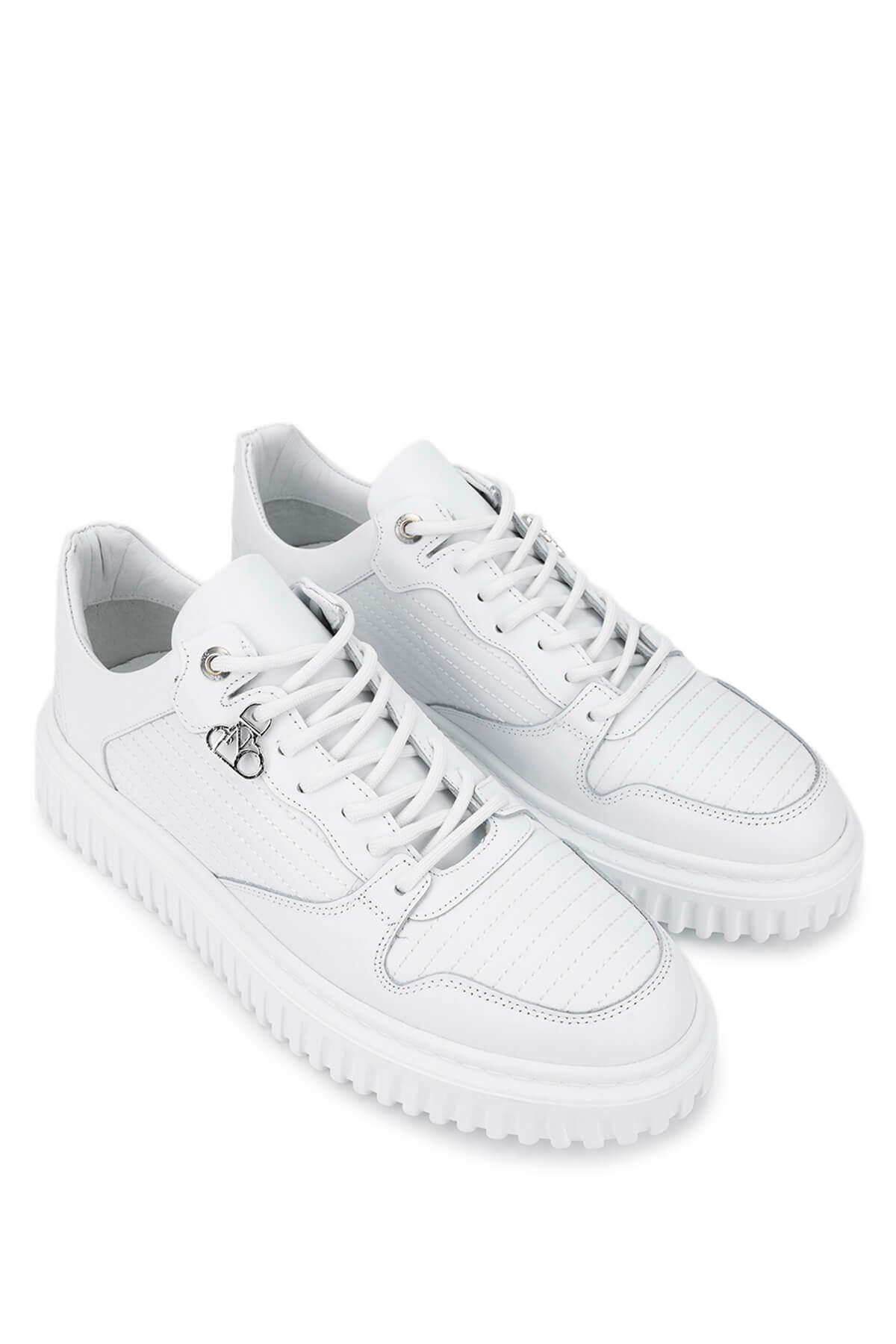 Tamer Tanca Erkek Hakiki Deri Beyaz Sneakers & Spor Ayakkabı