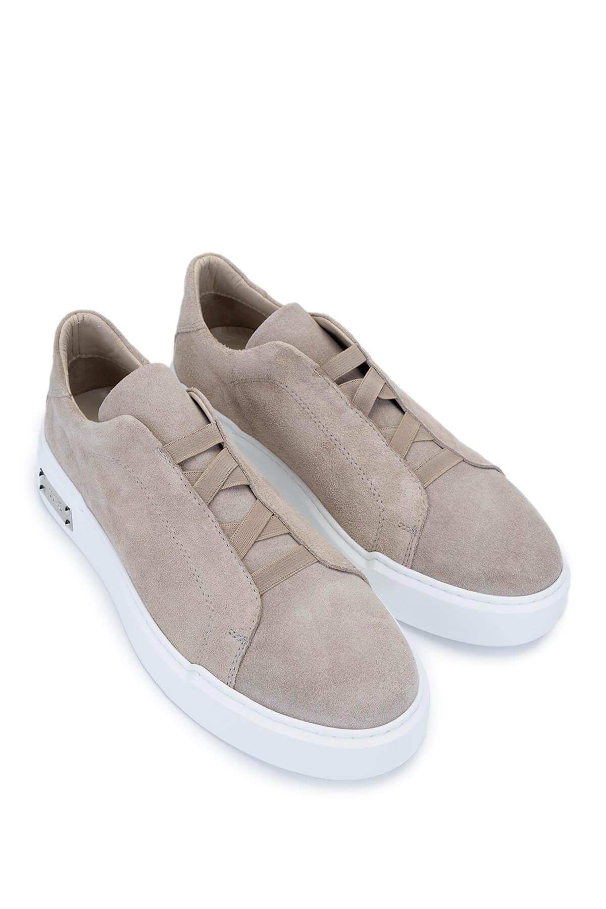 Tamer Tanca Erkek Hakiki Deri Bej Süet Sneakers & Spor Ayakkabı