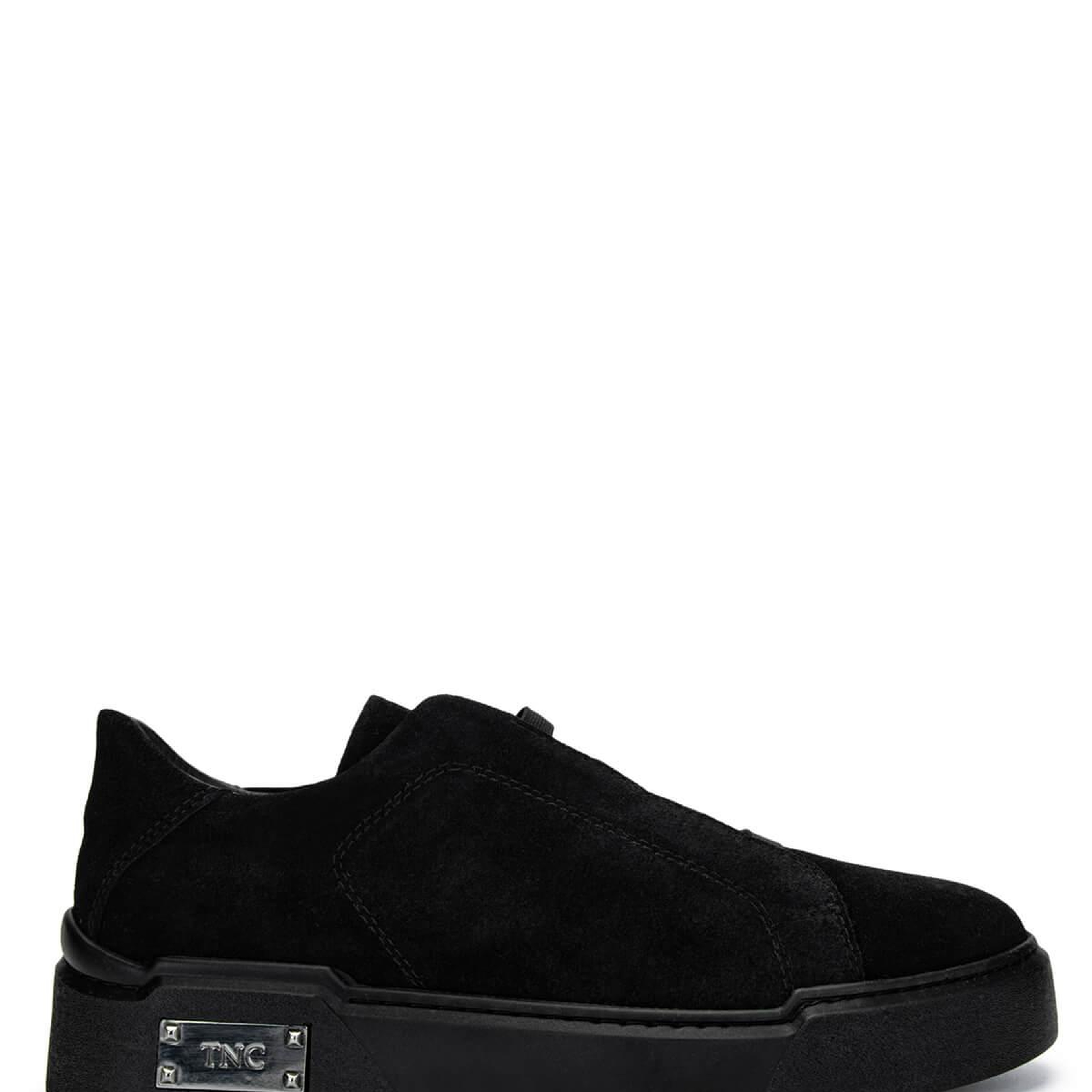Tamer Tanca Erkek Hakiki Deri Siyah Süet Sneakers & Spor Ayakkabı