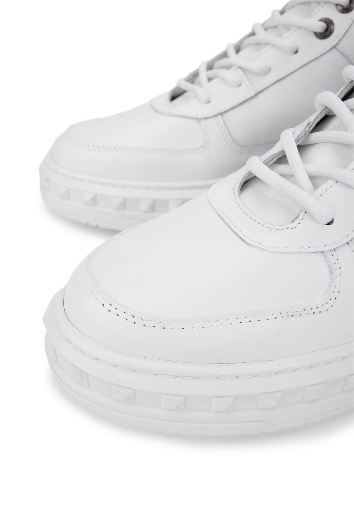 Tamer Tanca Erkek Hakiki Deri Beyaz Sneakers & Spor Bot