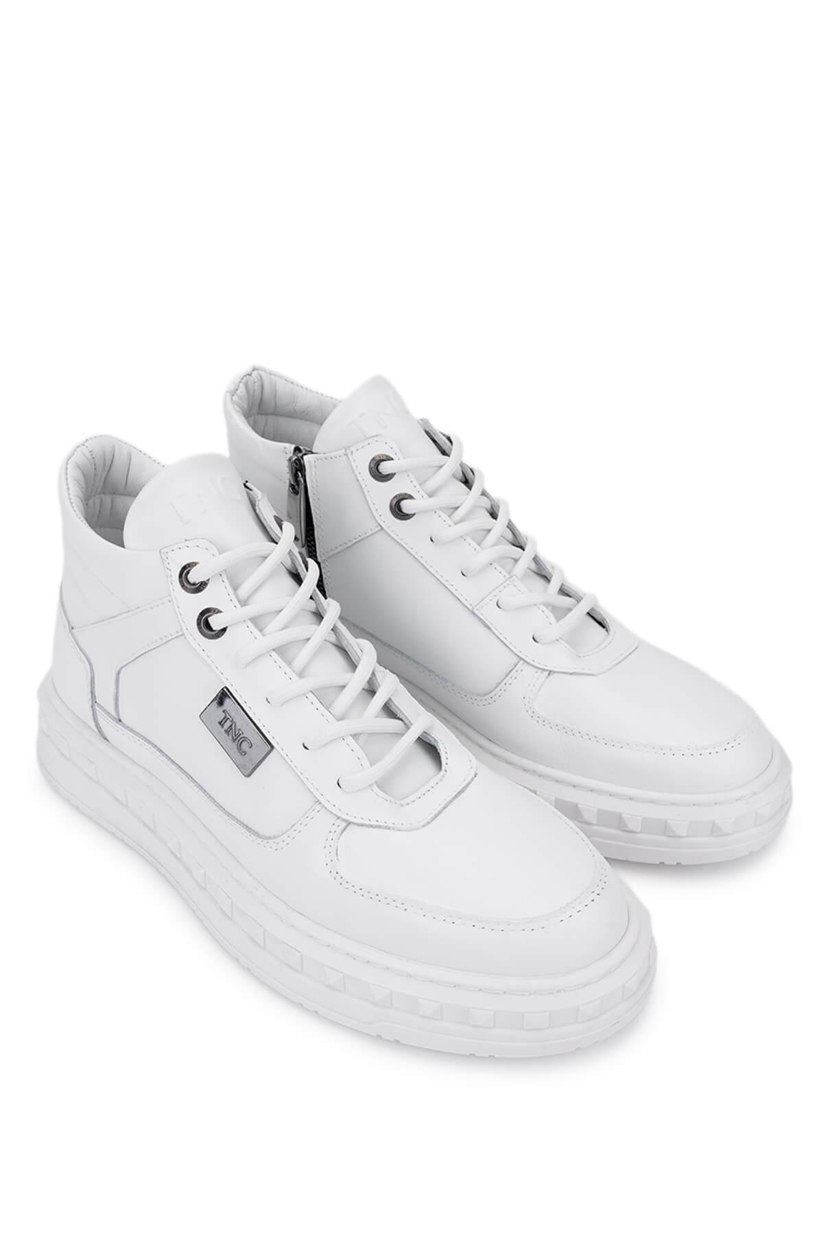 Tamer Tanca Erkek Hakiki Deri Beyaz Sneakers & Spor Bot