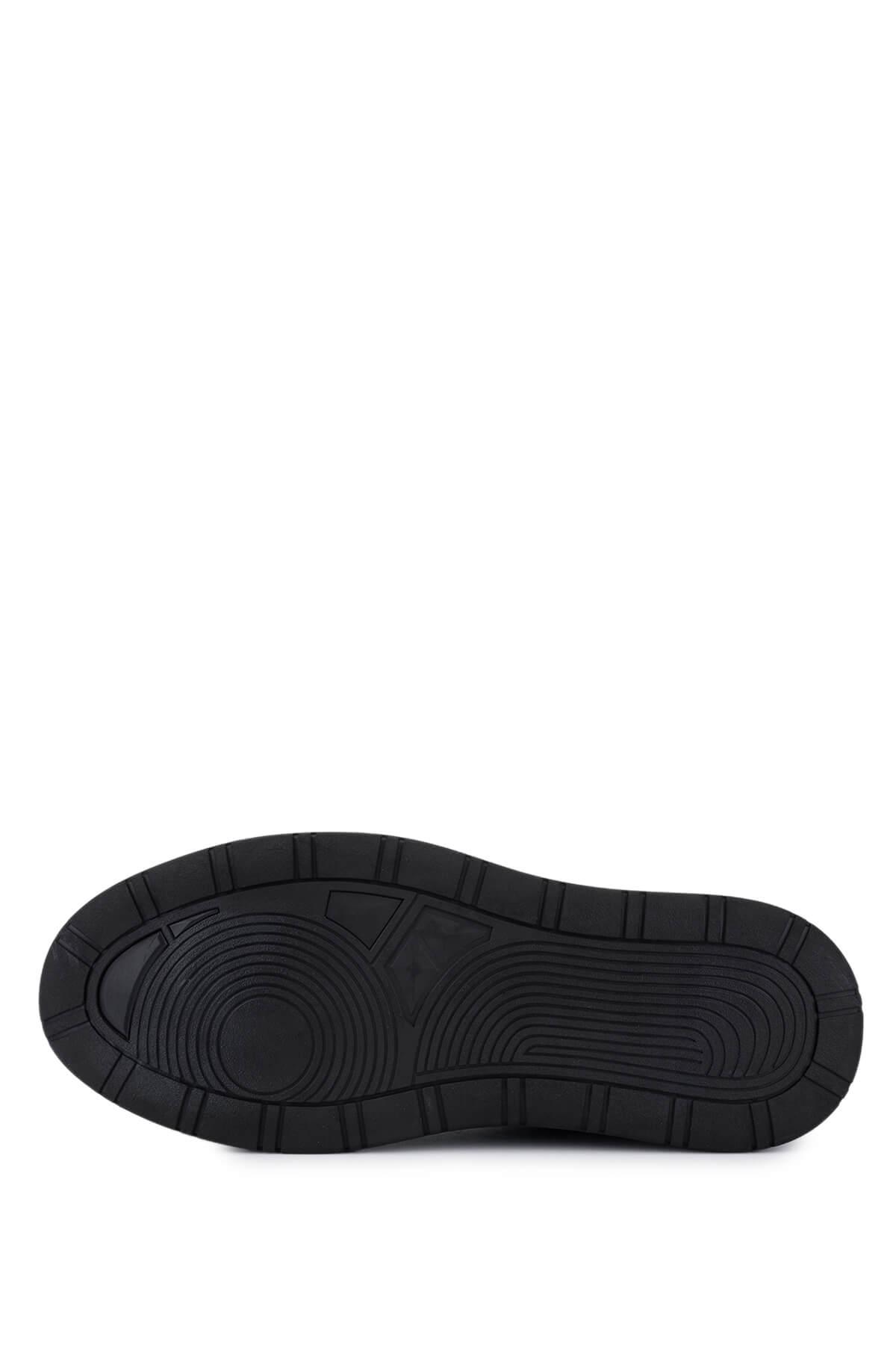 Tamer Tanca Erkek Hakiki Deri Siyah Deri Sneakers & Spor Bot