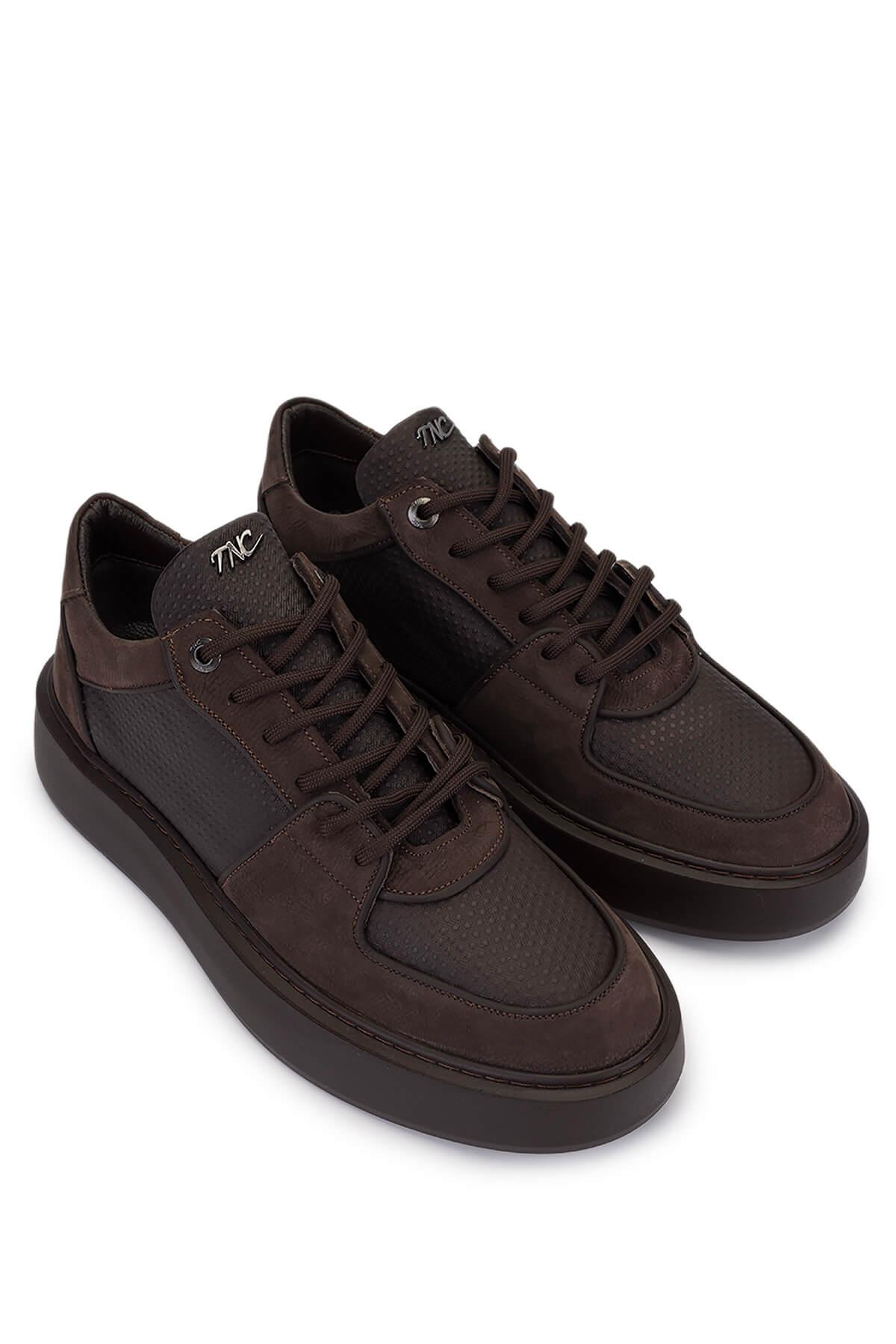 Tamer Tanca Erkek Hakiki Deri Kahverengi Sneakers & Spor Ayakkabı