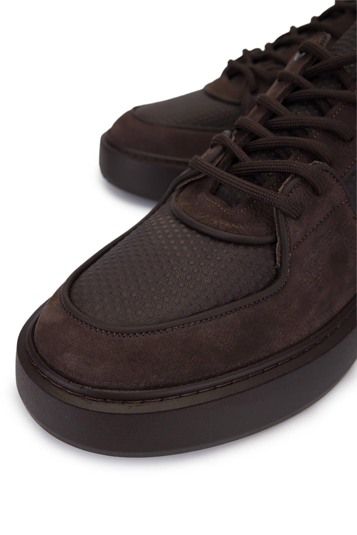 Tamer Tanca Erkek Hakiki Deri Kahverengi Sneakers & Spor Ayakkabı
