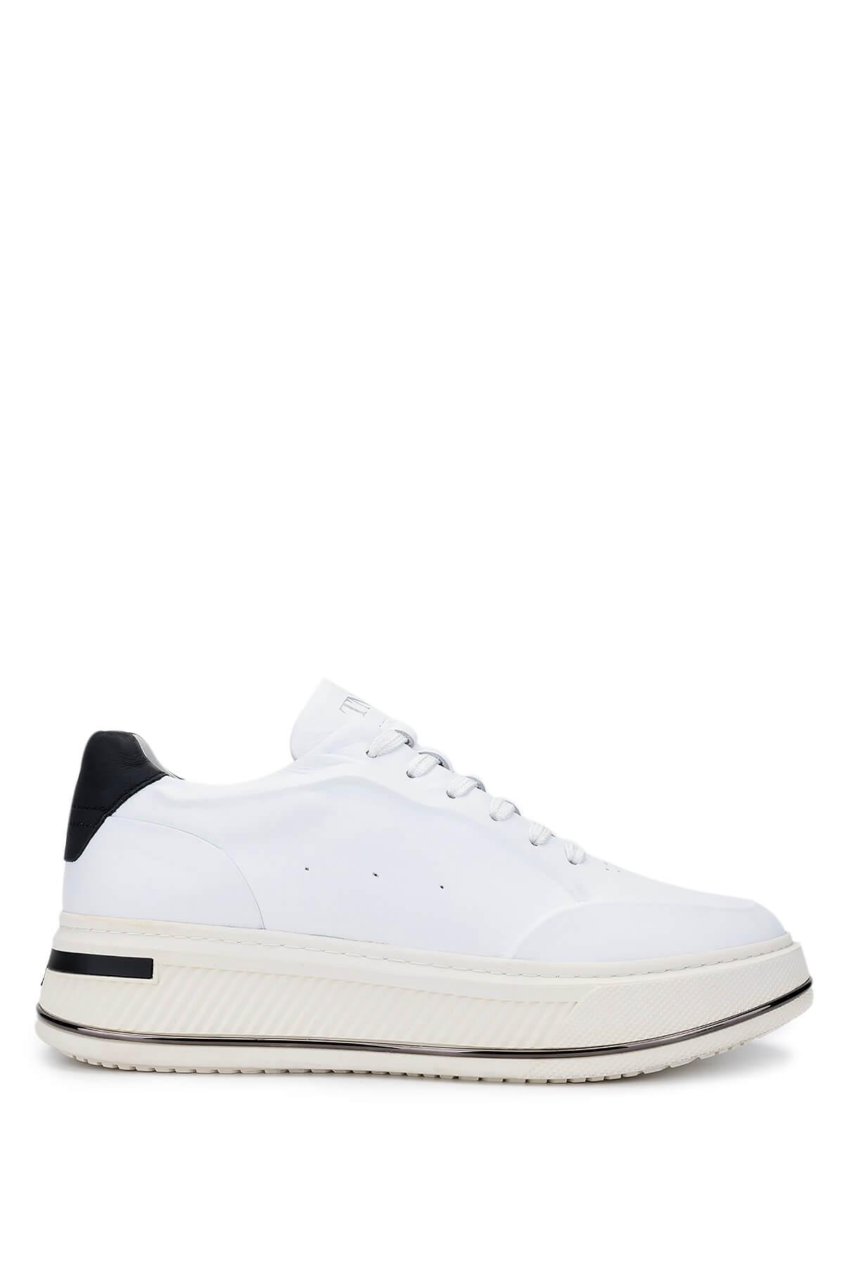 Tamer Tanca Erkek Hakiki Deri Beyaz Sneakers & Spor Ayakkabı