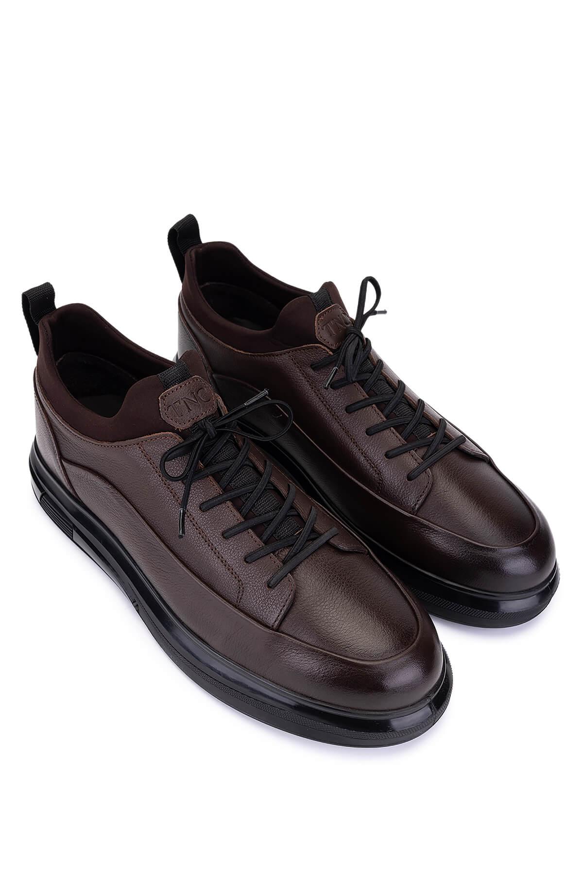 Tamer Tanca Erkek Hakiki Deri Kahverengi Sneakers & Spor Ayakkabı
