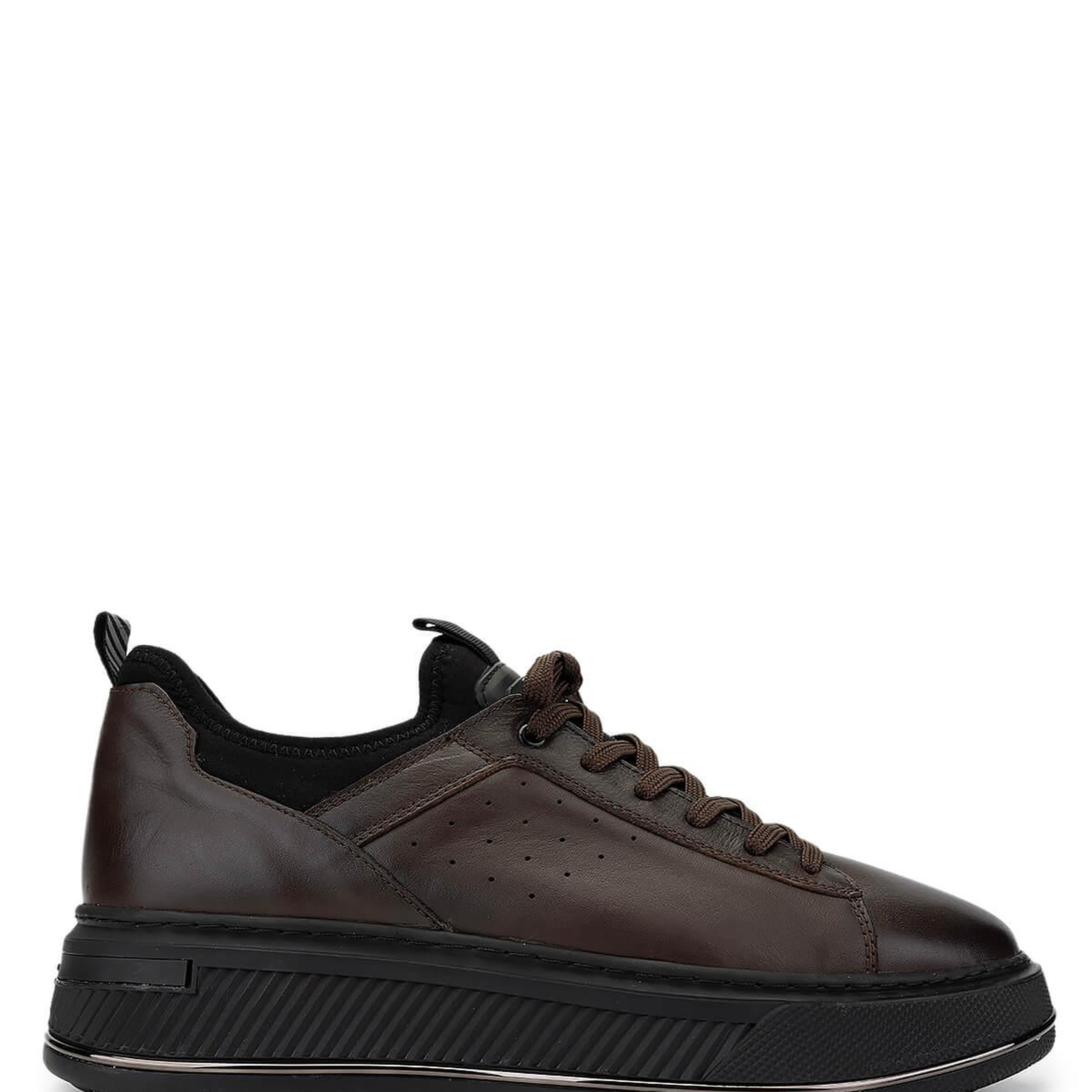 Tamer Tanca Erkek Hakiki Deri Kahverengi Sneakers & Spor Ayakkabı