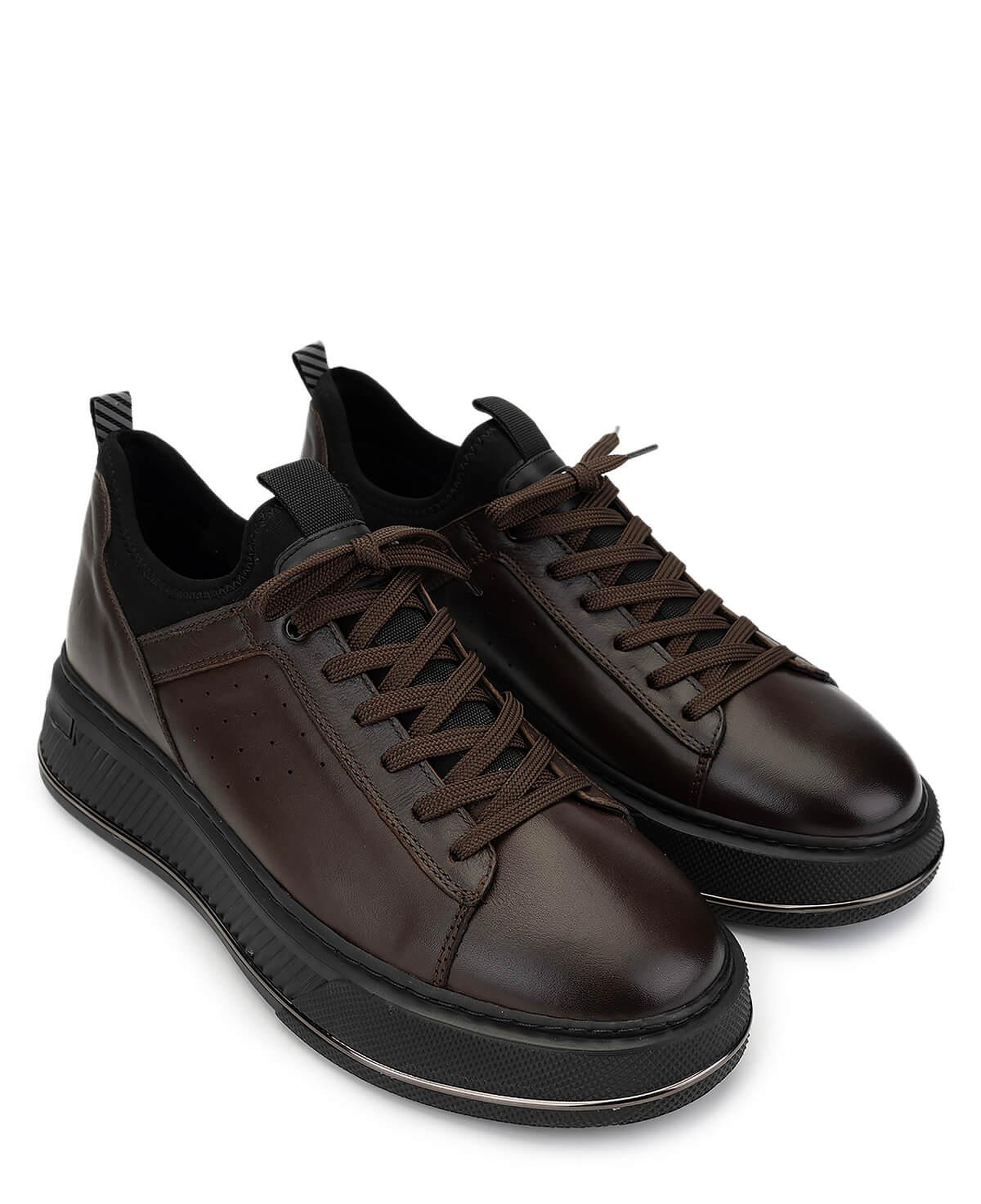 Tamer Tanca Erkek Hakiki Deri Kahverengi Sneakers & Spor Ayakkabı