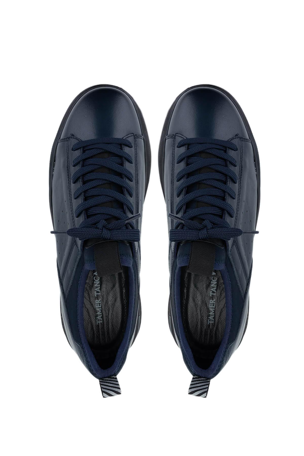 Tamer Tanca Erkek Hakiki Deri Lacivert Sneakers & Spor Ayakkabı