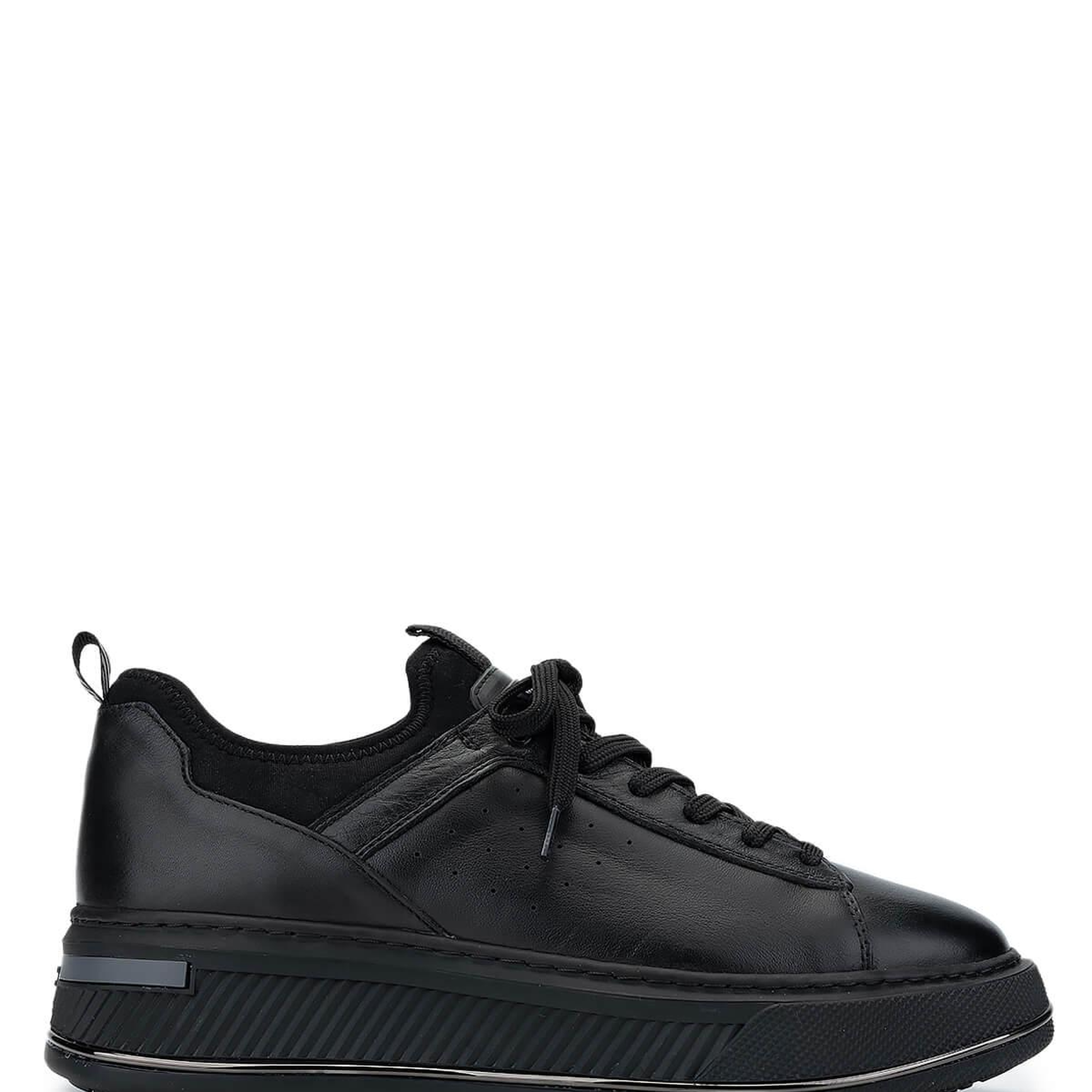 Tamer Tanca Erkek Hakiki Deri Siyah Analin Sneakers & Spor Ayakkabı