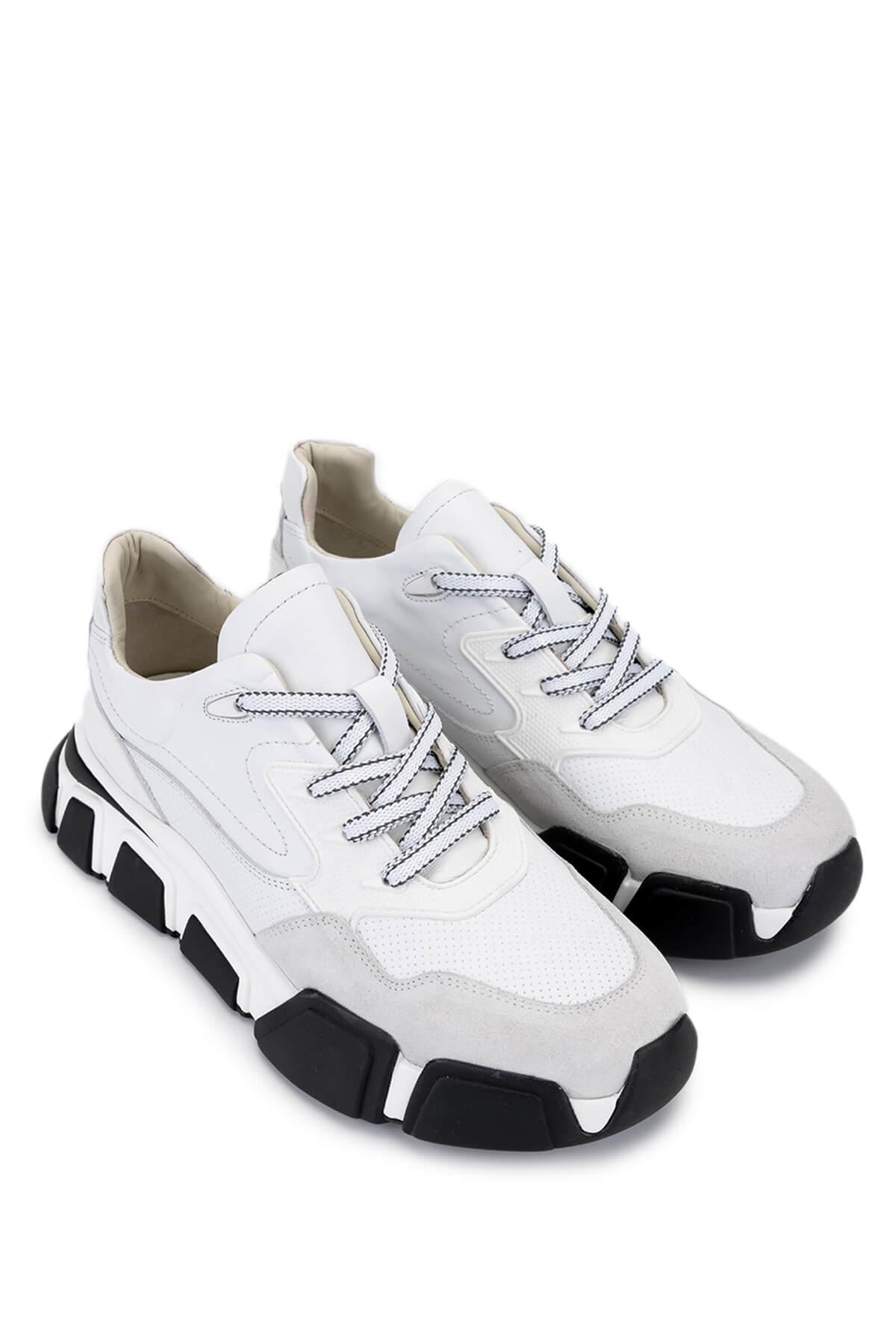 Tamer Tanca Erkek Hakiki Deri Beyaz Sneakers & Spor Ayakkabı