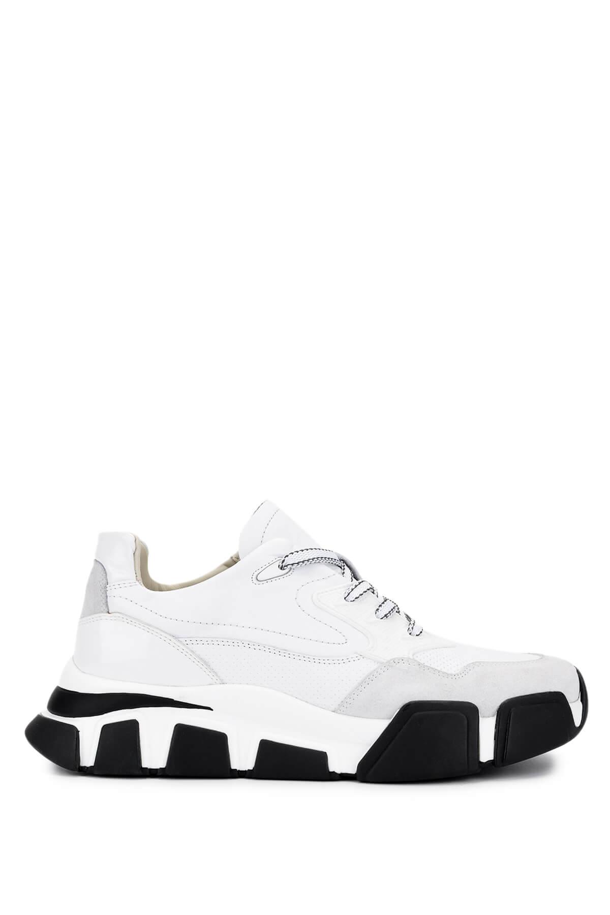 Tamer Tanca Erkek Hakiki Deri Beyaz Sneakers & Spor Ayakkabı