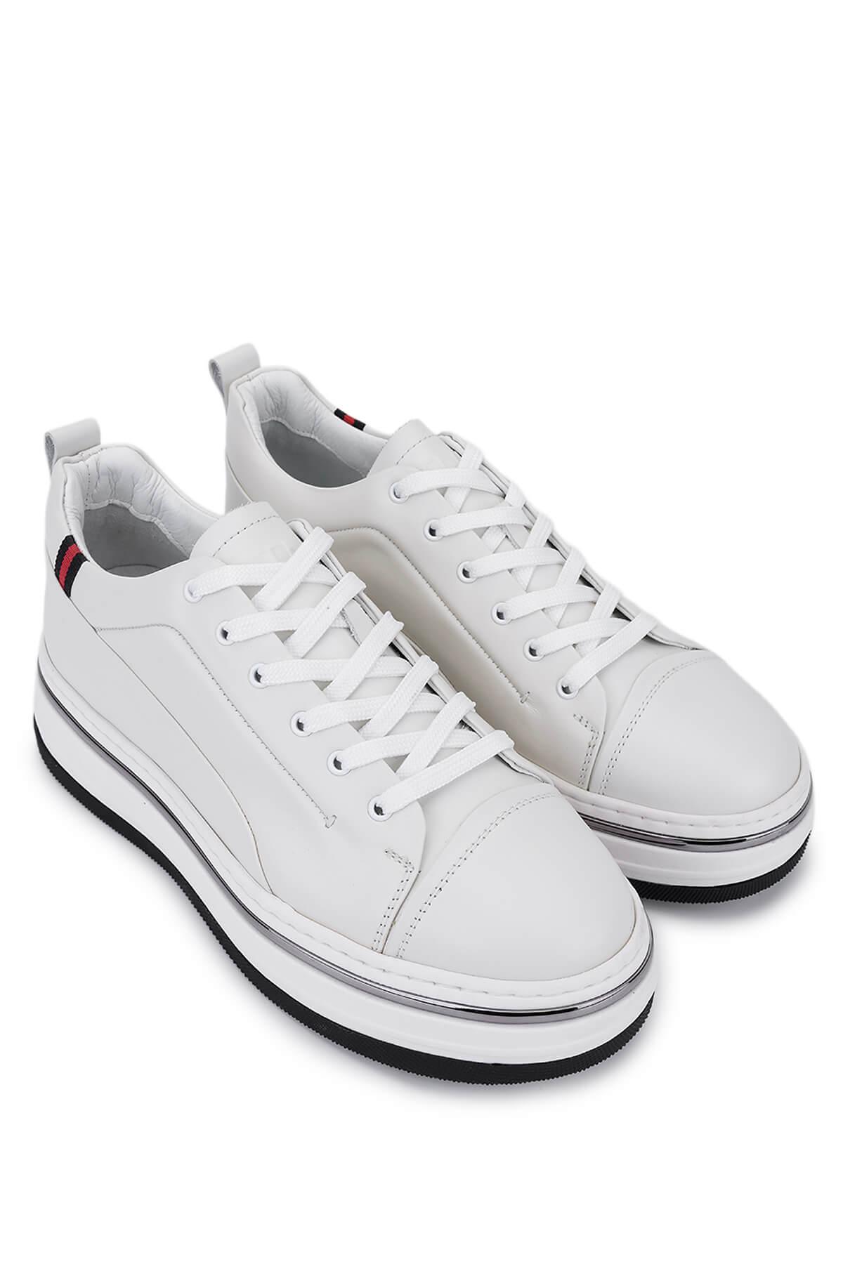 Tamer Tanca Erkek Hakiki Deri Beyaz Sneakers & Spor Ayakkabı