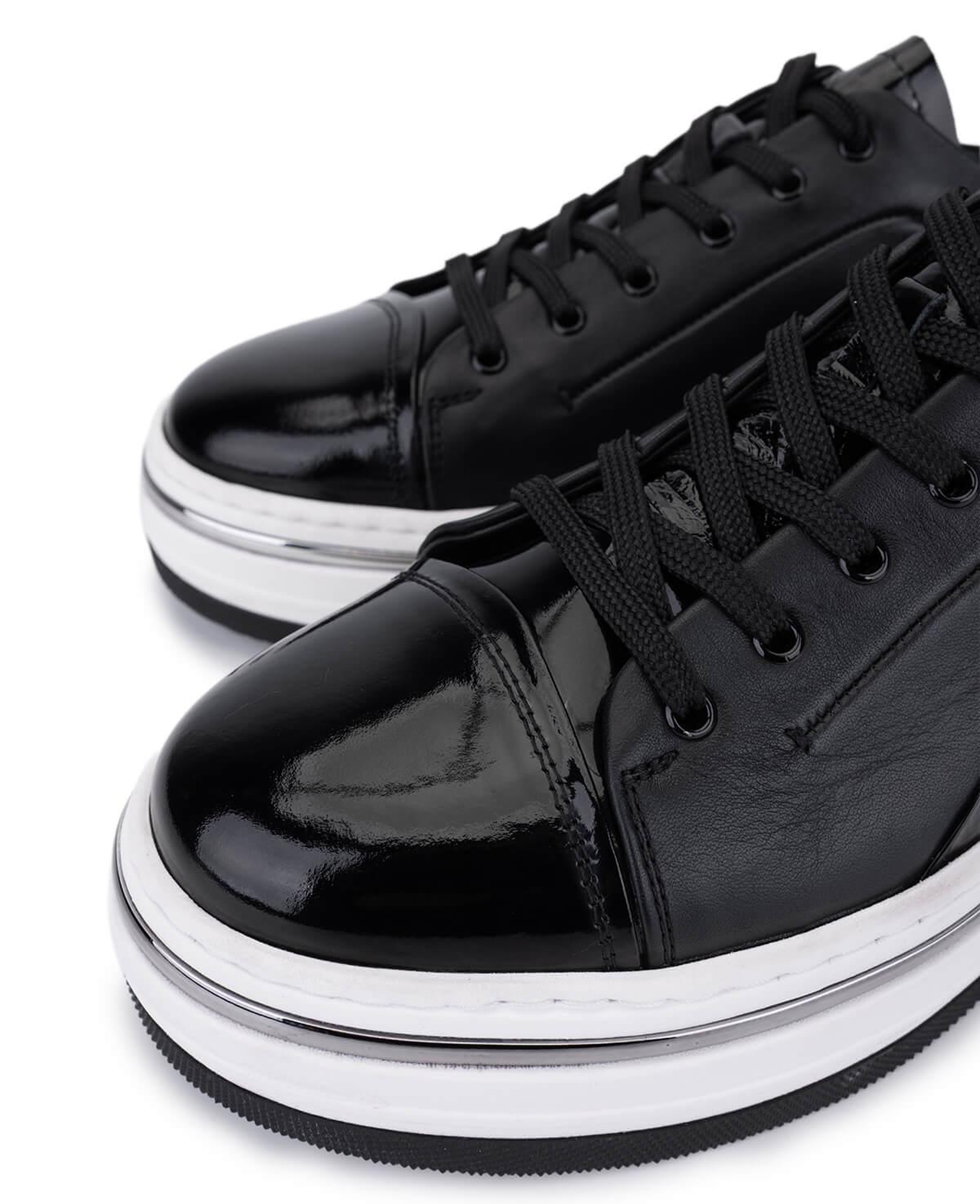 Tamer Tanca Erkek Hakiki Deri Siyah Sneakers & Spor Ayakkabı