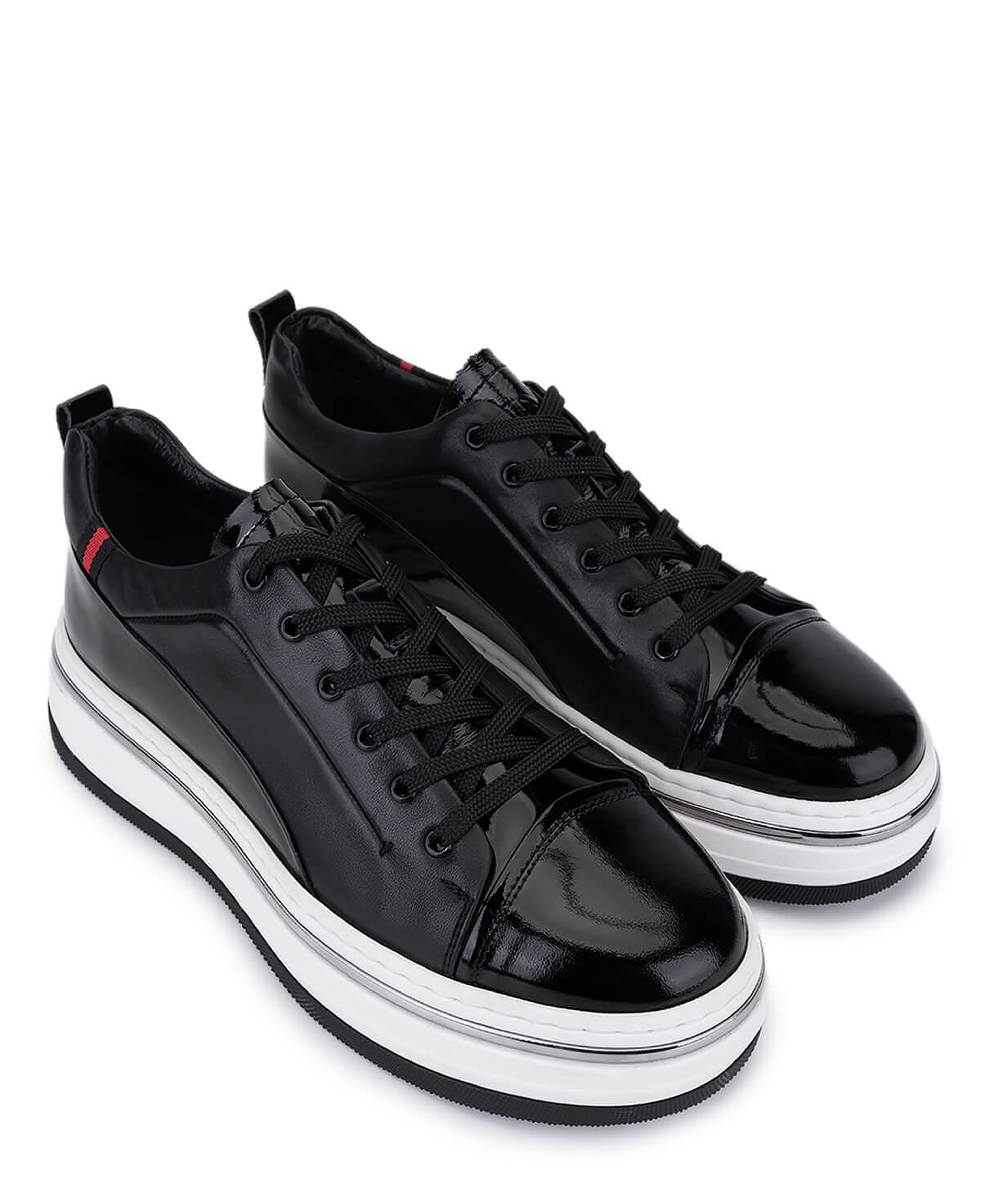 Tamer Tanca Erkek Hakiki Deri Siyah Sneakers & Spor Ayakkabı