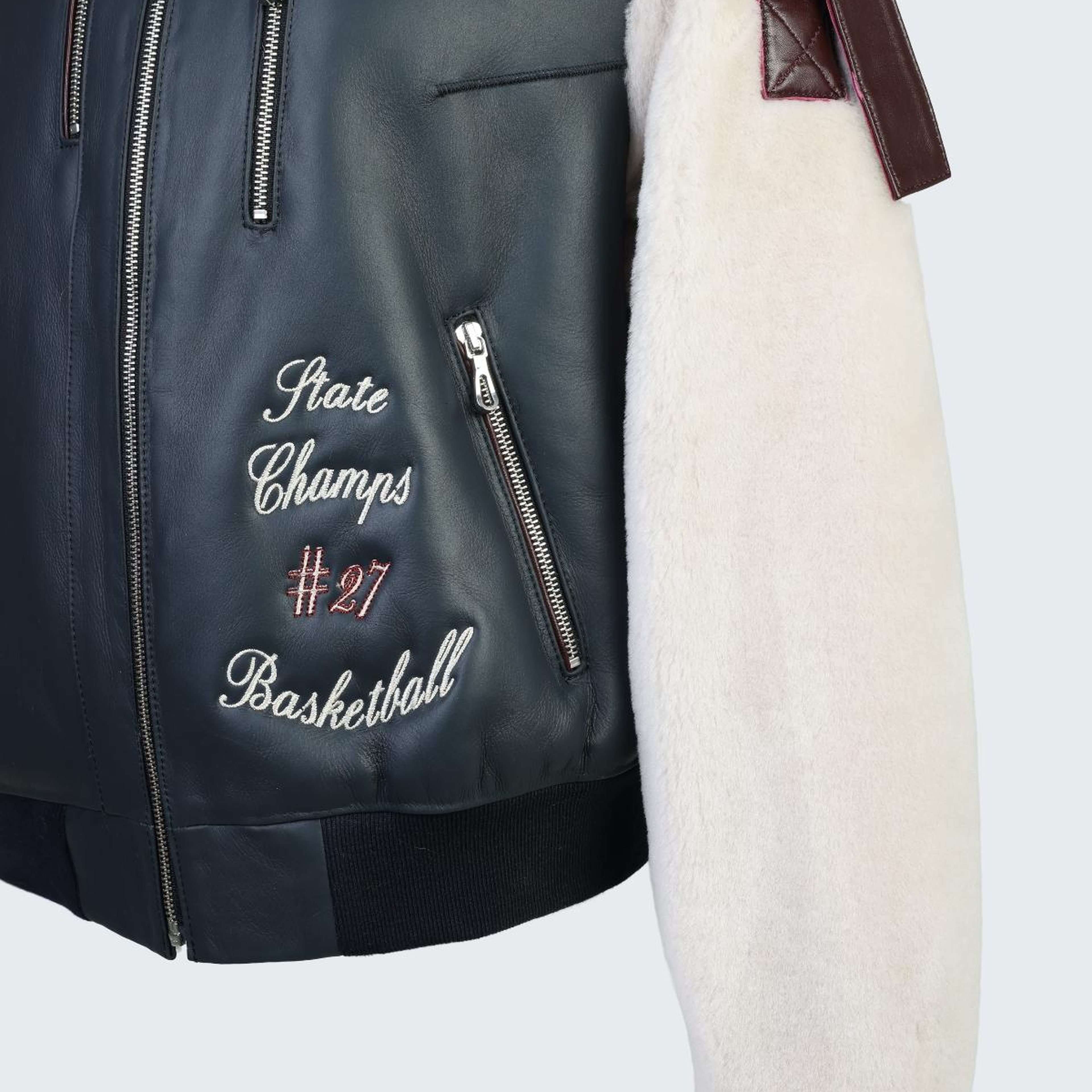 Valmenti Kadın DERI/KURK Lacivert Mont