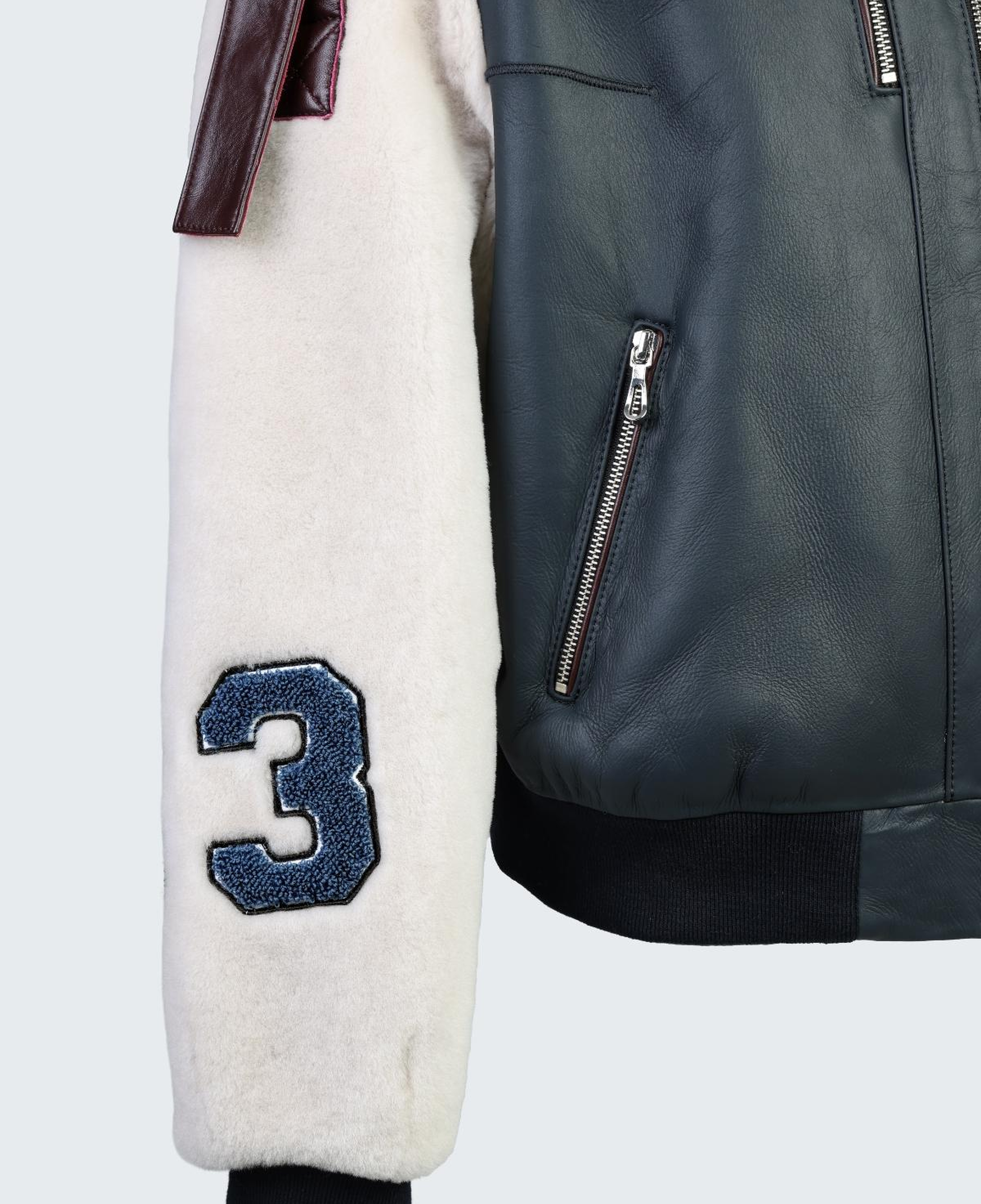 Valmenti Kadın DERI/KURK Lacivert Mont