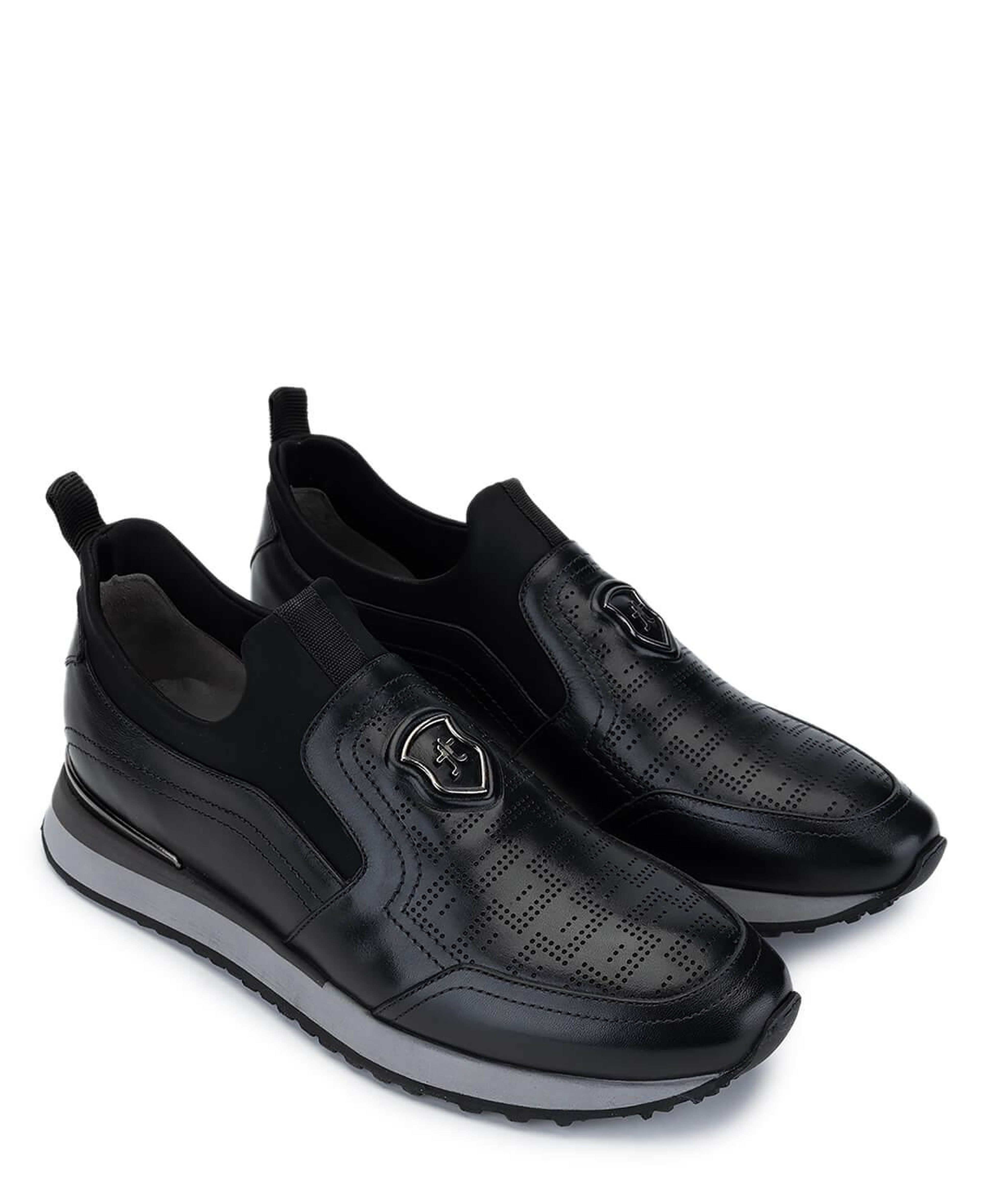 Tamer Tanca Erkek Hakiki Deri Siyah Sneakers & Spor Ayakkabı