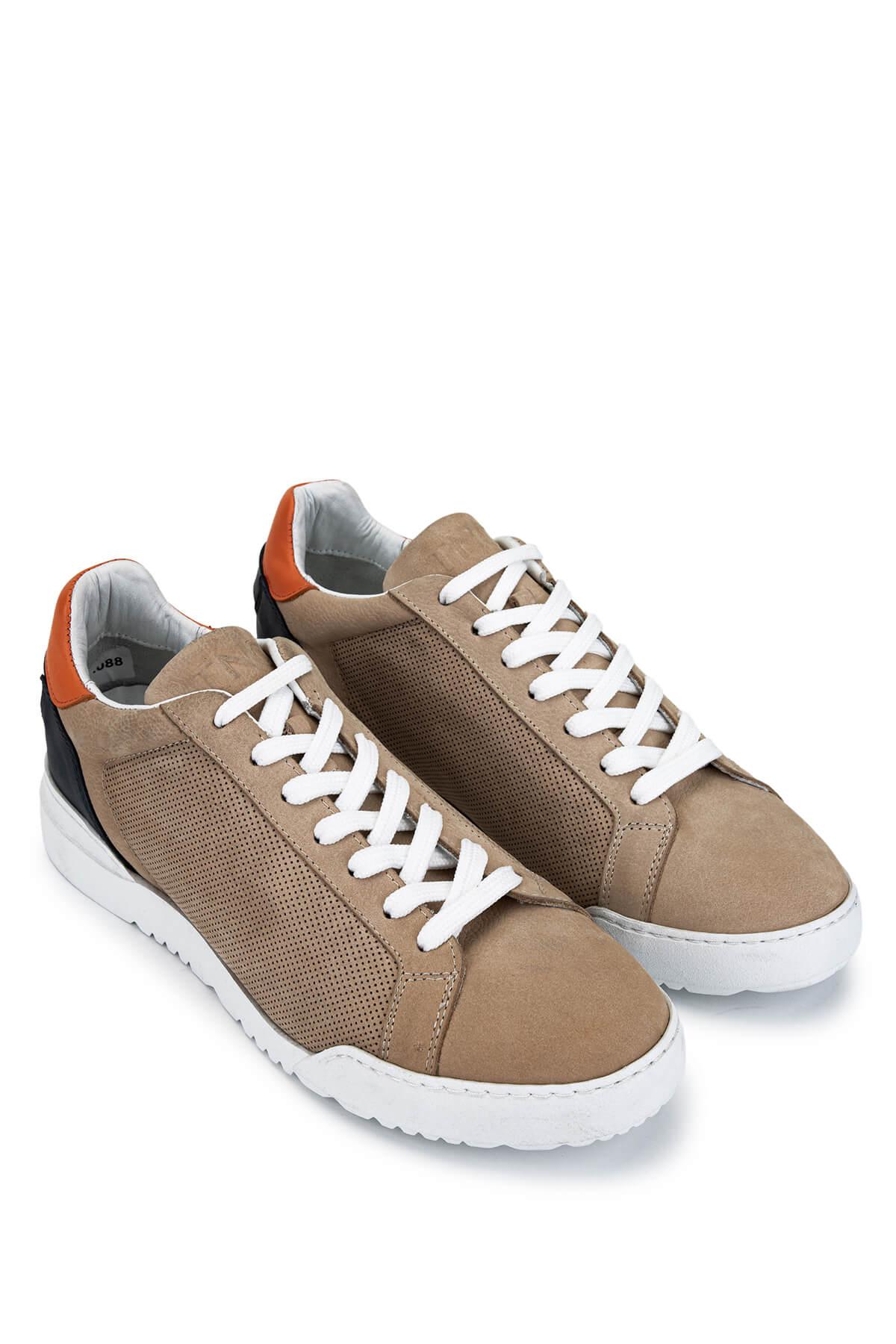 Tamer Tanca Erkek Hakiki Deri Bej Sneakers & Spor Ayakkabı