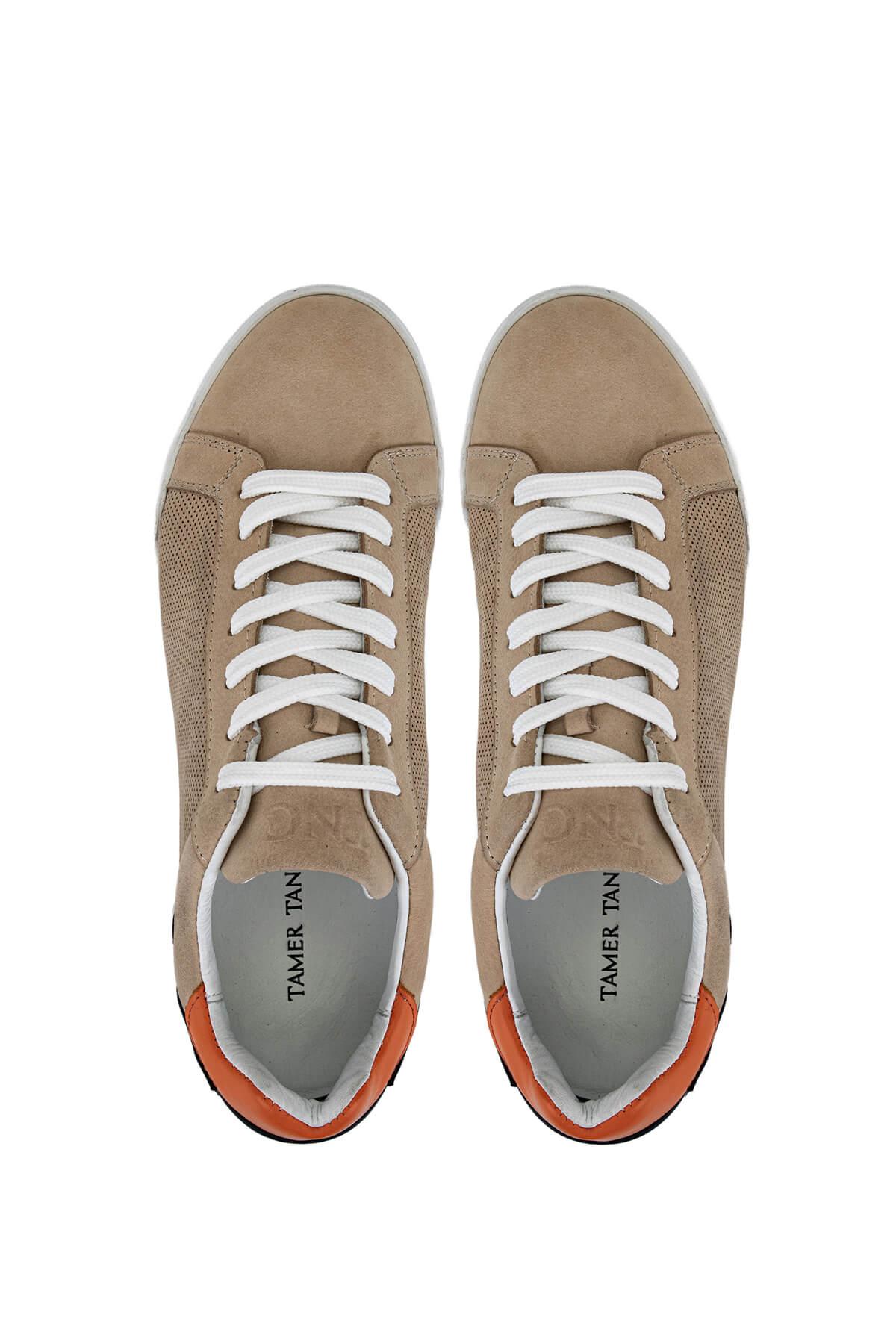 Tamer Tanca Erkek Hakiki Deri Bej Sneakers & Spor Ayakkabı