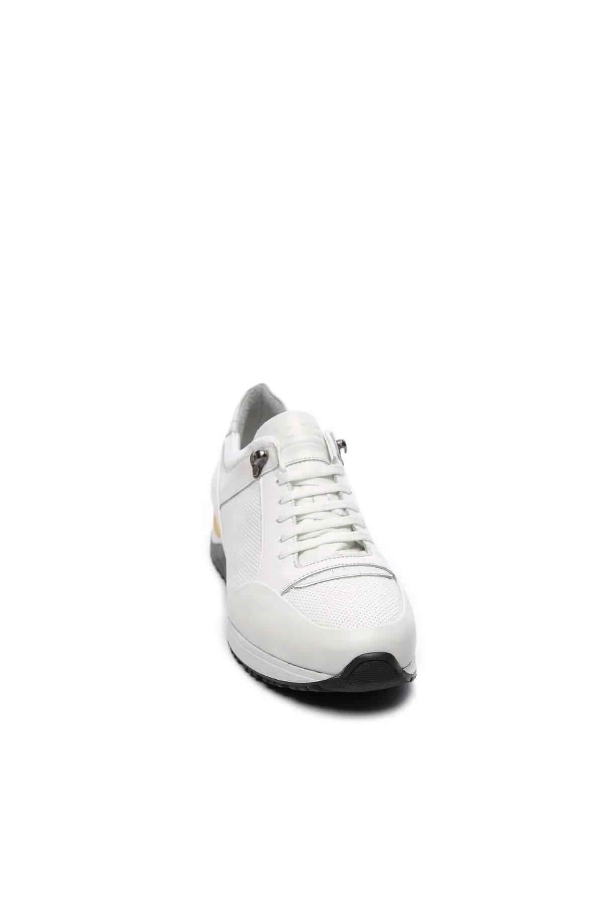 Tamer Tanca Erkek Hakiki Deri Beyaz Sneakers & Spor Ayakkabı