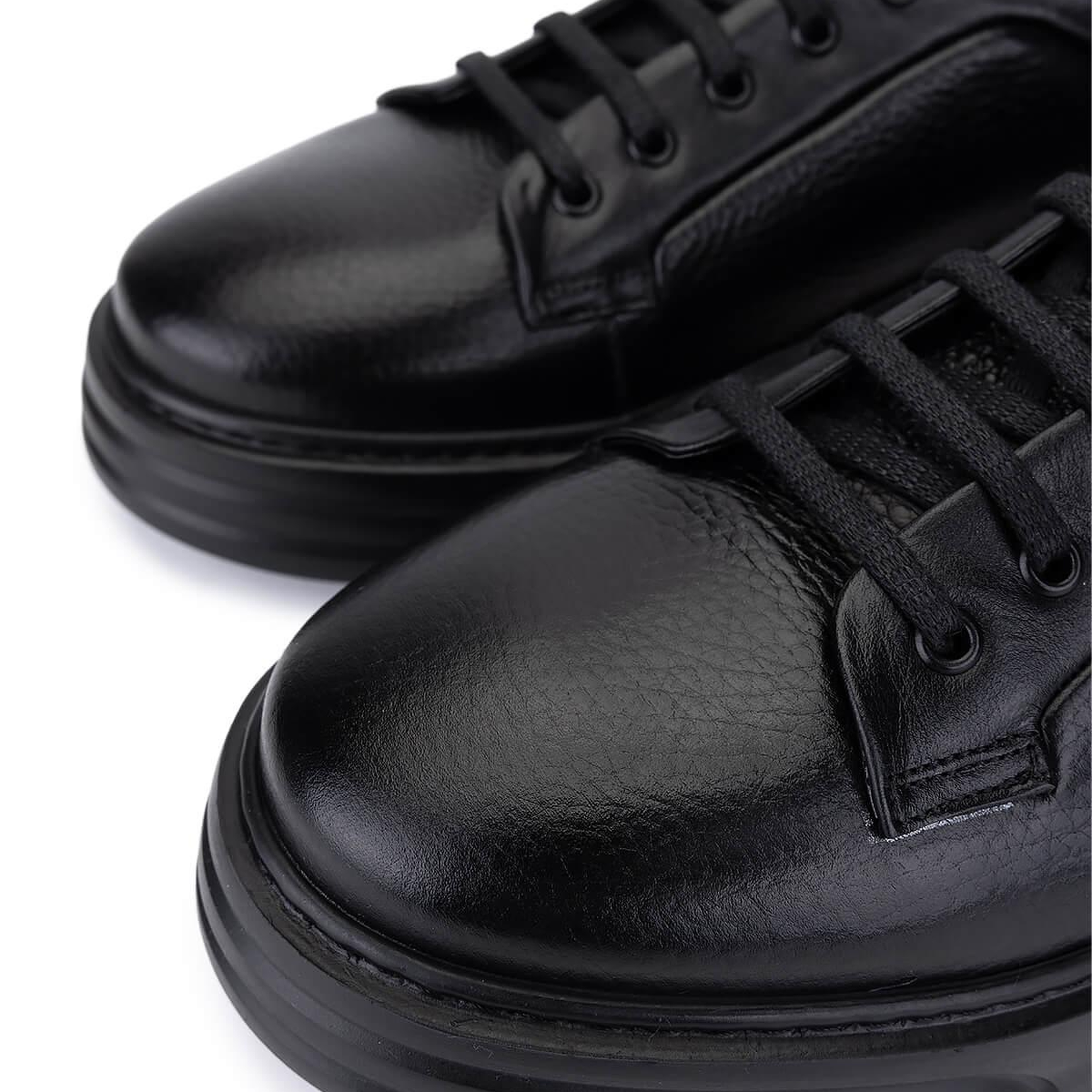 Tamer Tanca Erkek Hakiki Deri Siyah Sneakers & Spor Ayakkabı