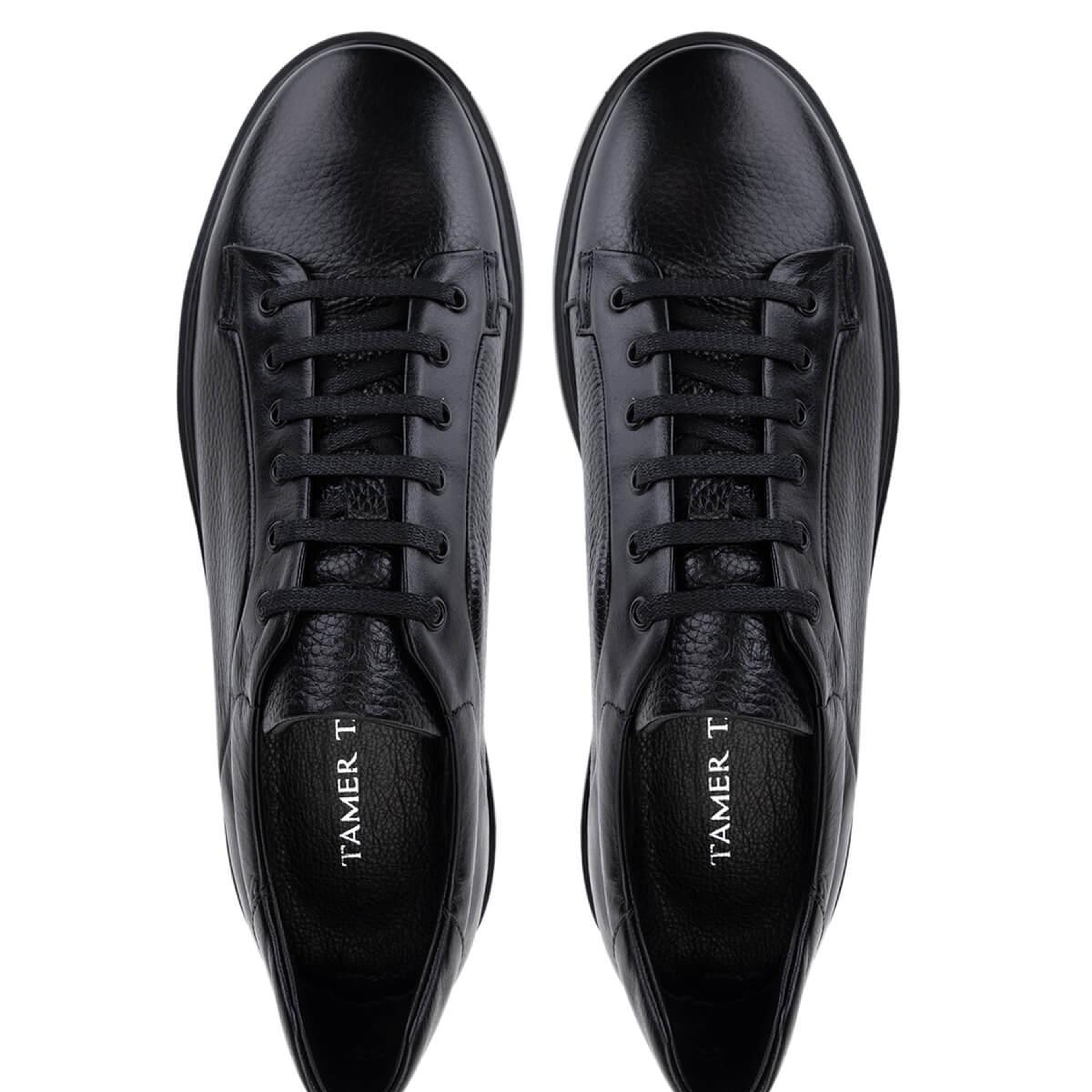 Tamer Tanca Erkek Hakiki Deri Siyah Sneakers & Spor Ayakkabı