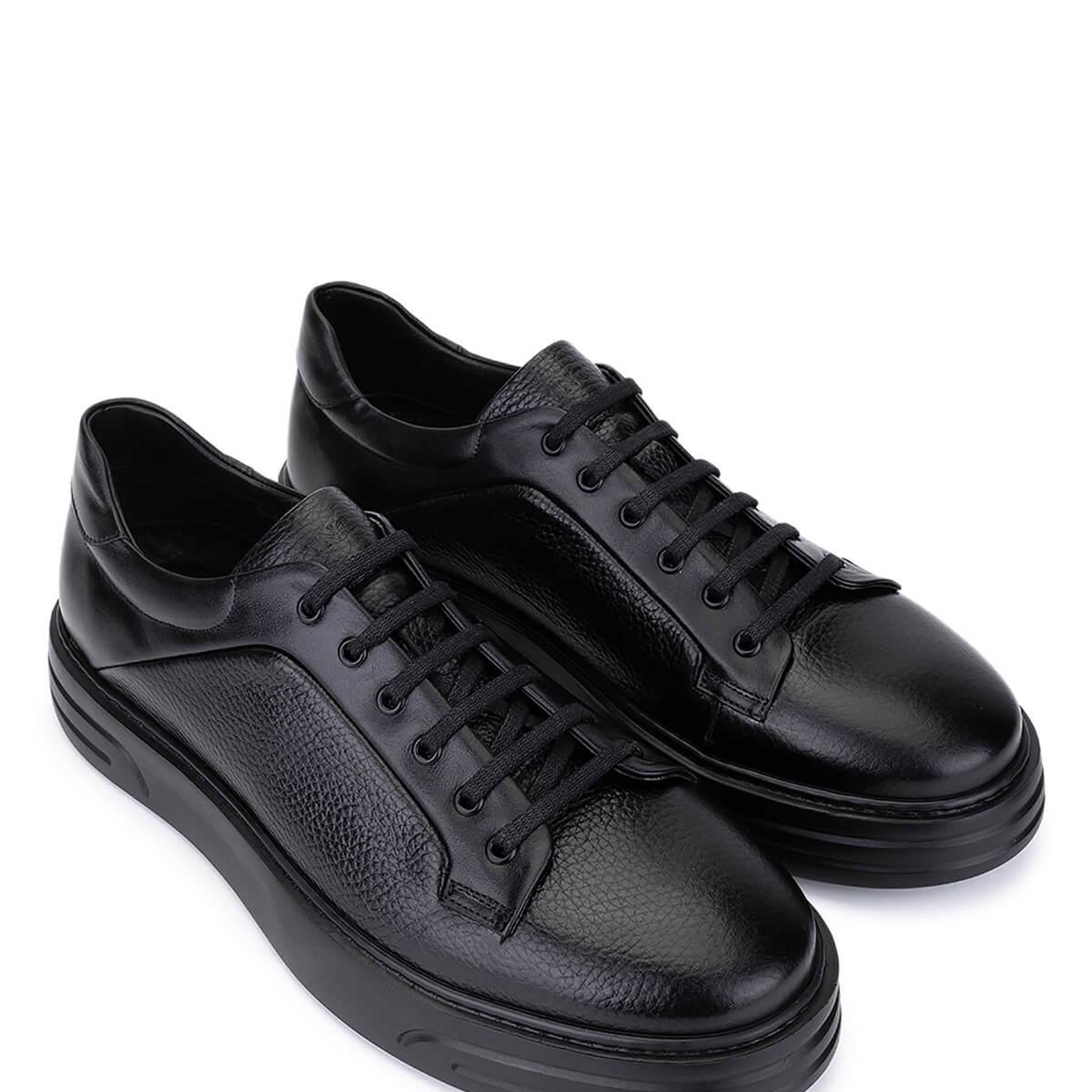 Tamer Tanca Erkek Hakiki Deri Siyah Sneakers & Spor Ayakkabı