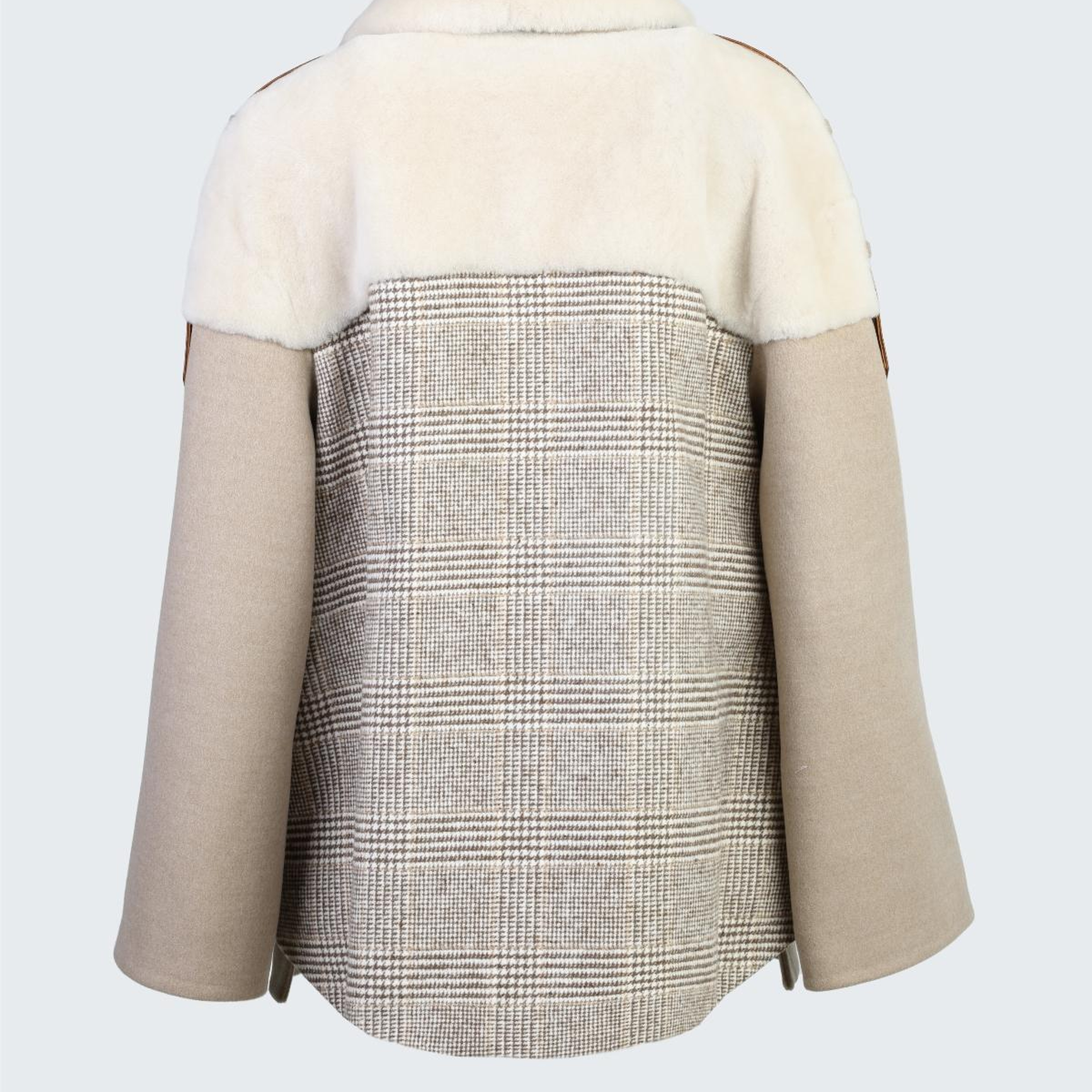 Valmenti Kadın Kürk/Deri/Kumaş Bej Mont