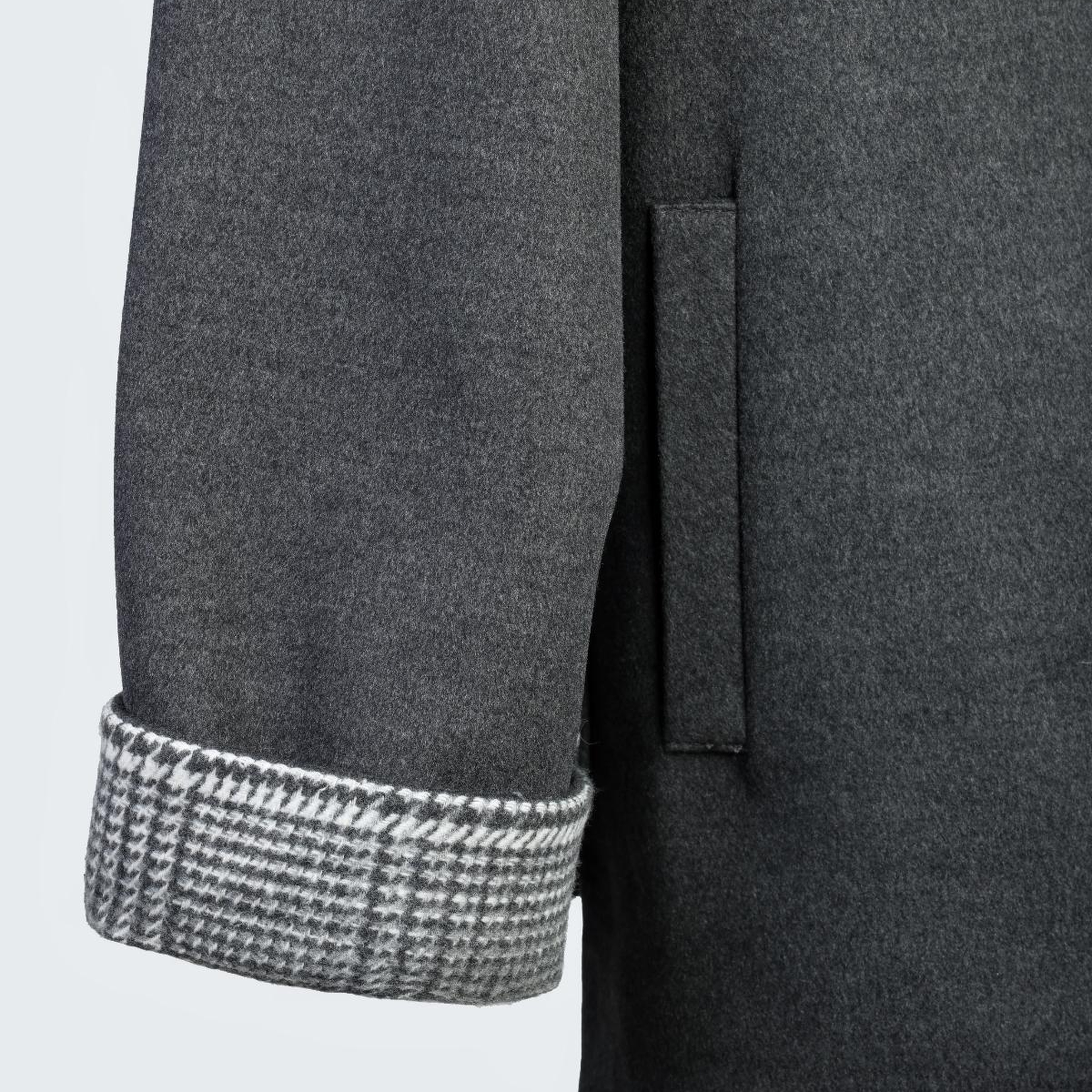 Valmenti Kadın Kürk/Deri/Kumaş Gri Mont