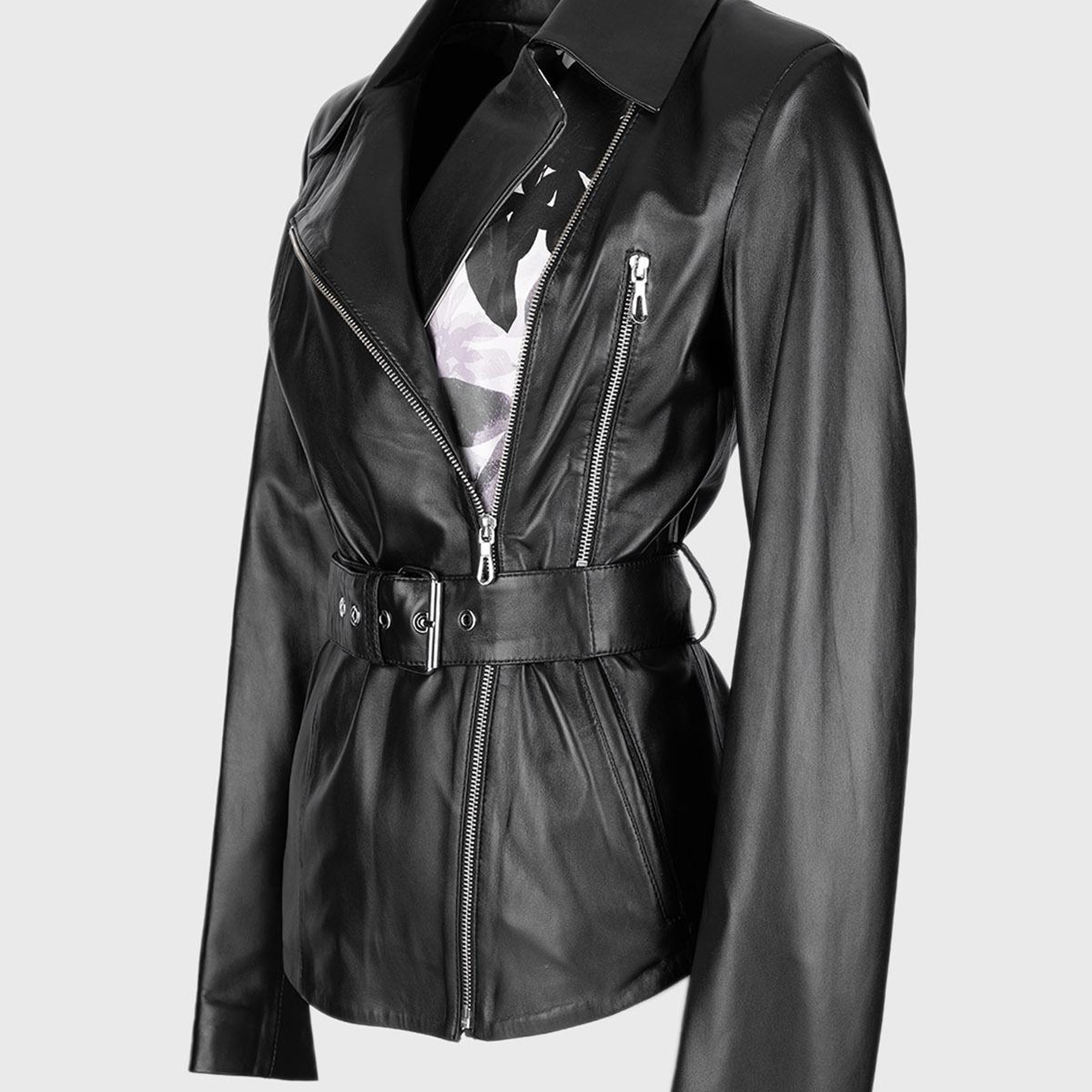 Valmenti Kadın Hakiki Deri Siyah Mont