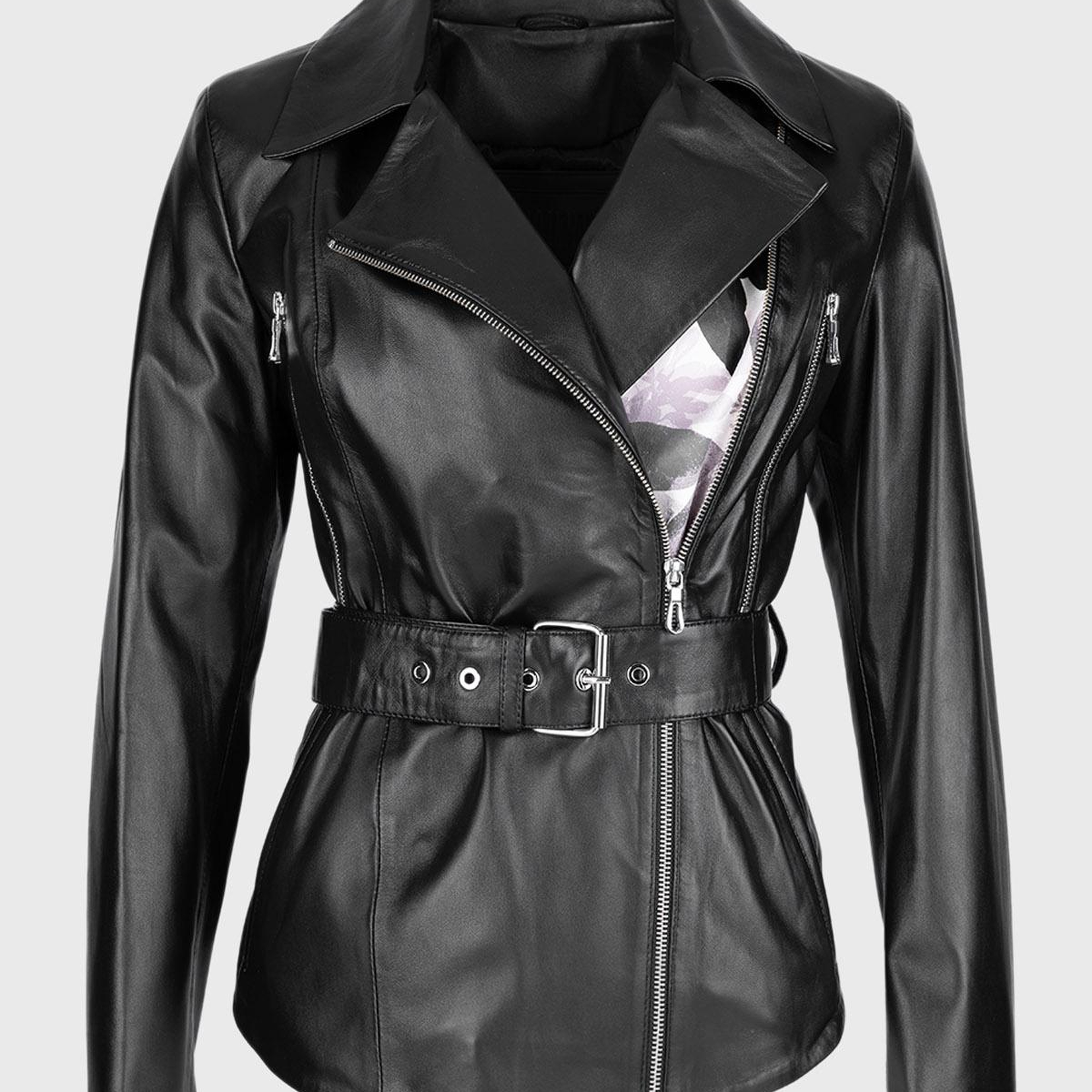 Valmenti Kadın Hakiki Deri Siyah Mont