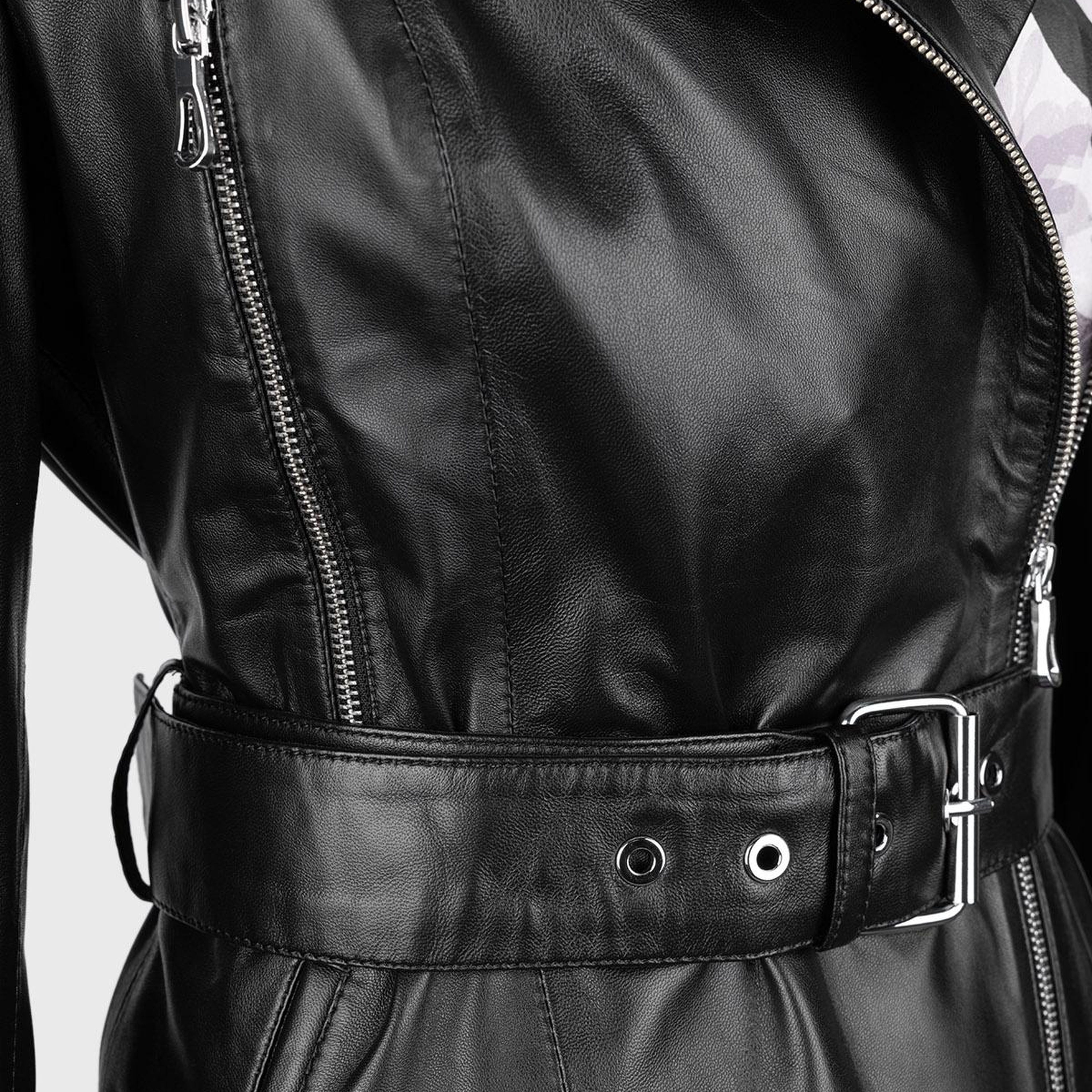 Valmenti Kadın Hakiki Deri Siyah Mont