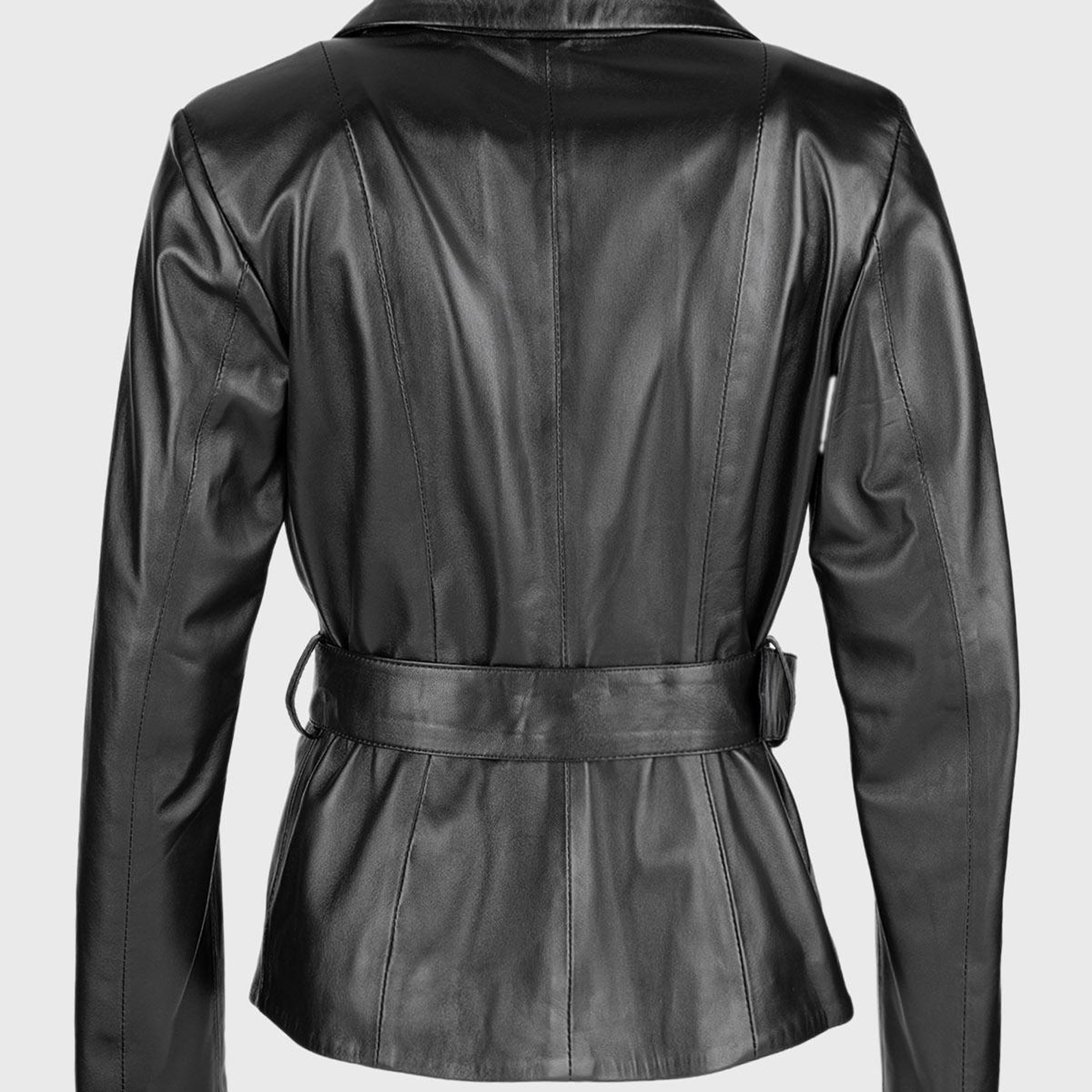 Valmenti Kadın Hakiki Deri Siyah Mont