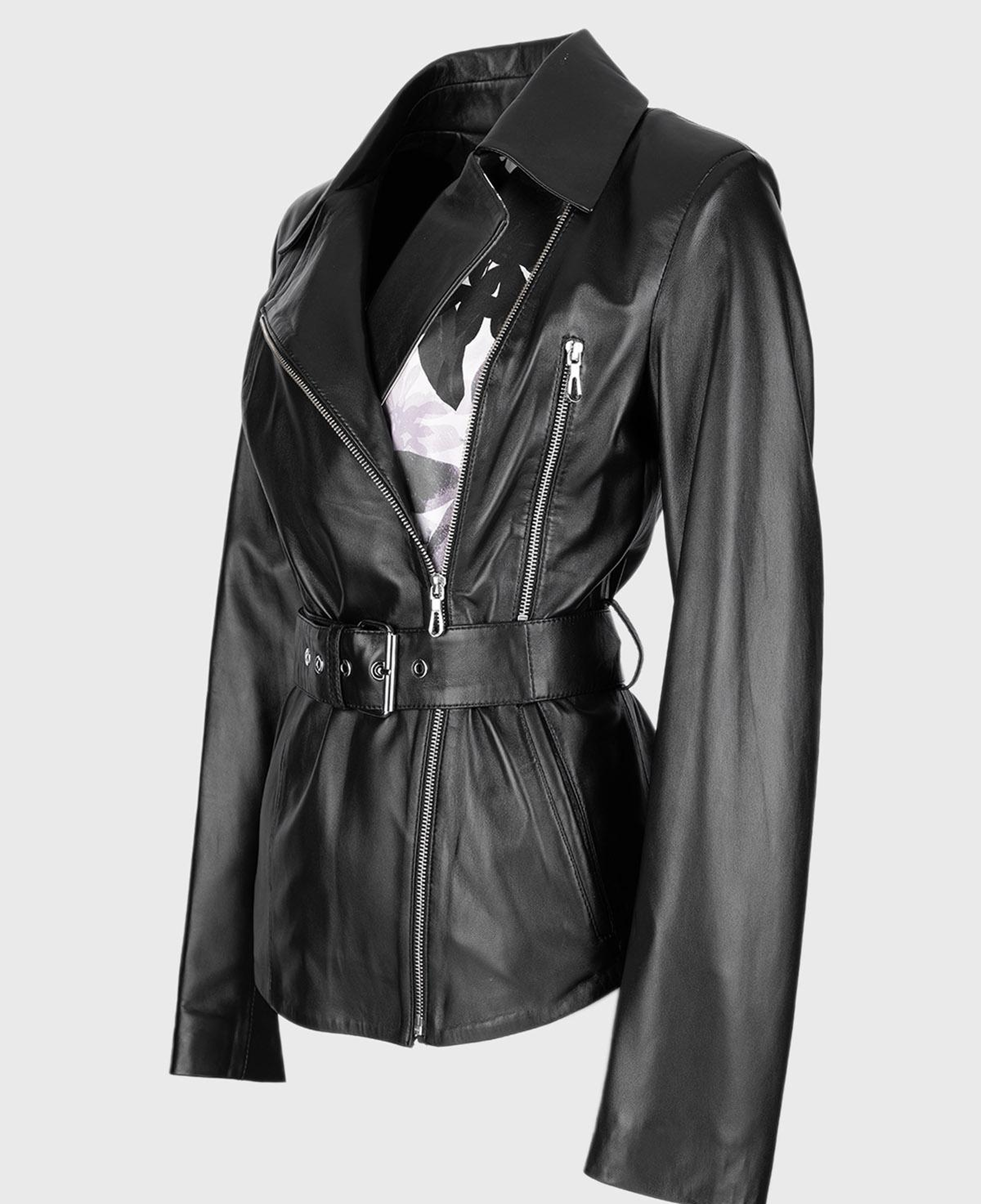 Valmenti Kadın Hakiki Deri Siyah Mont